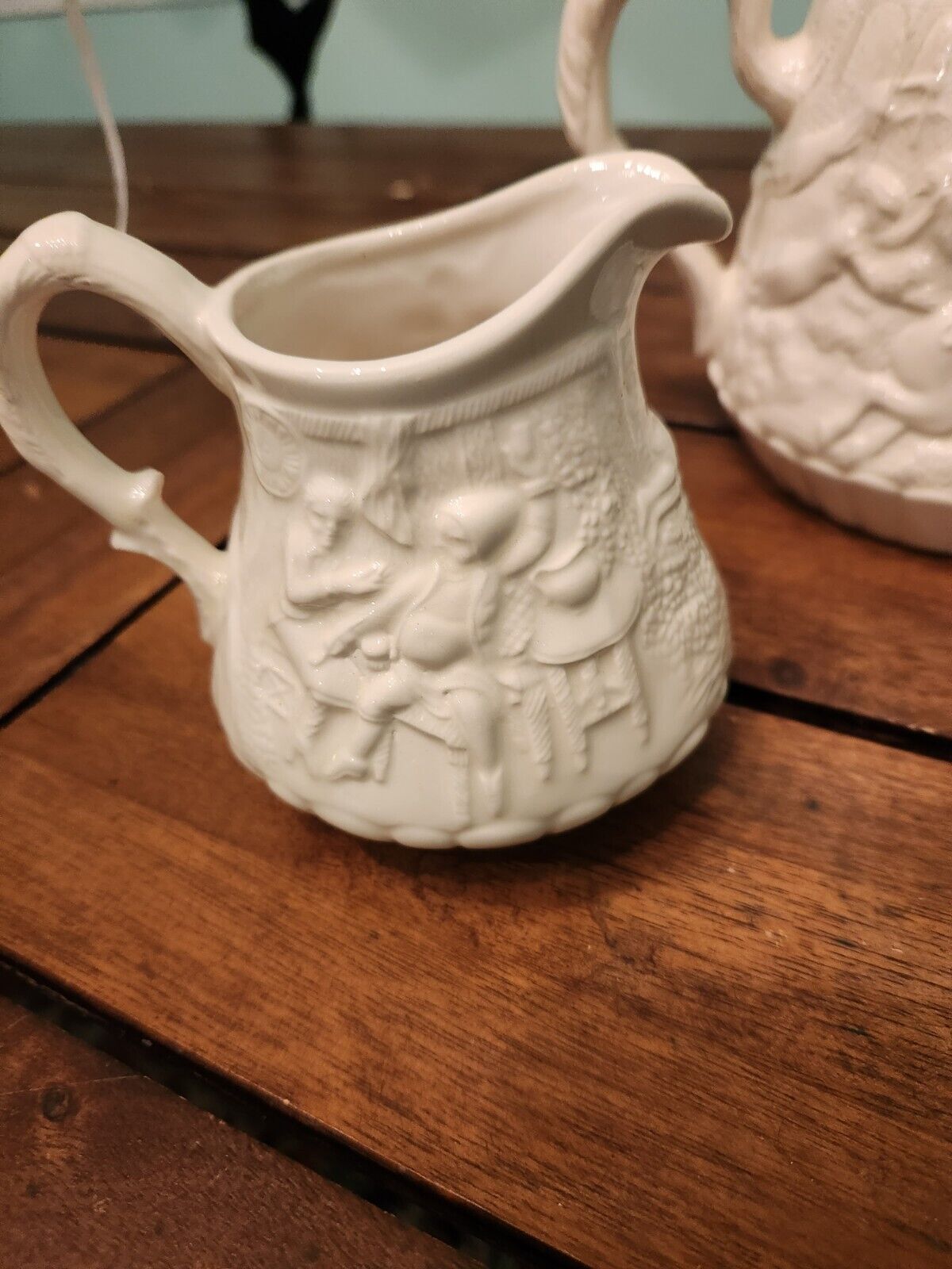 1700s White Floral Pacific Rim Teapot Set