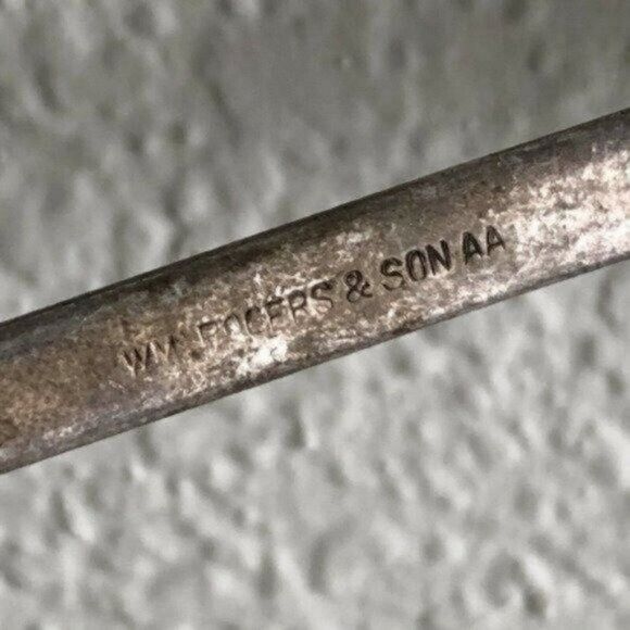 Antique WM Rogers & Son AA Silver Serving Spoon