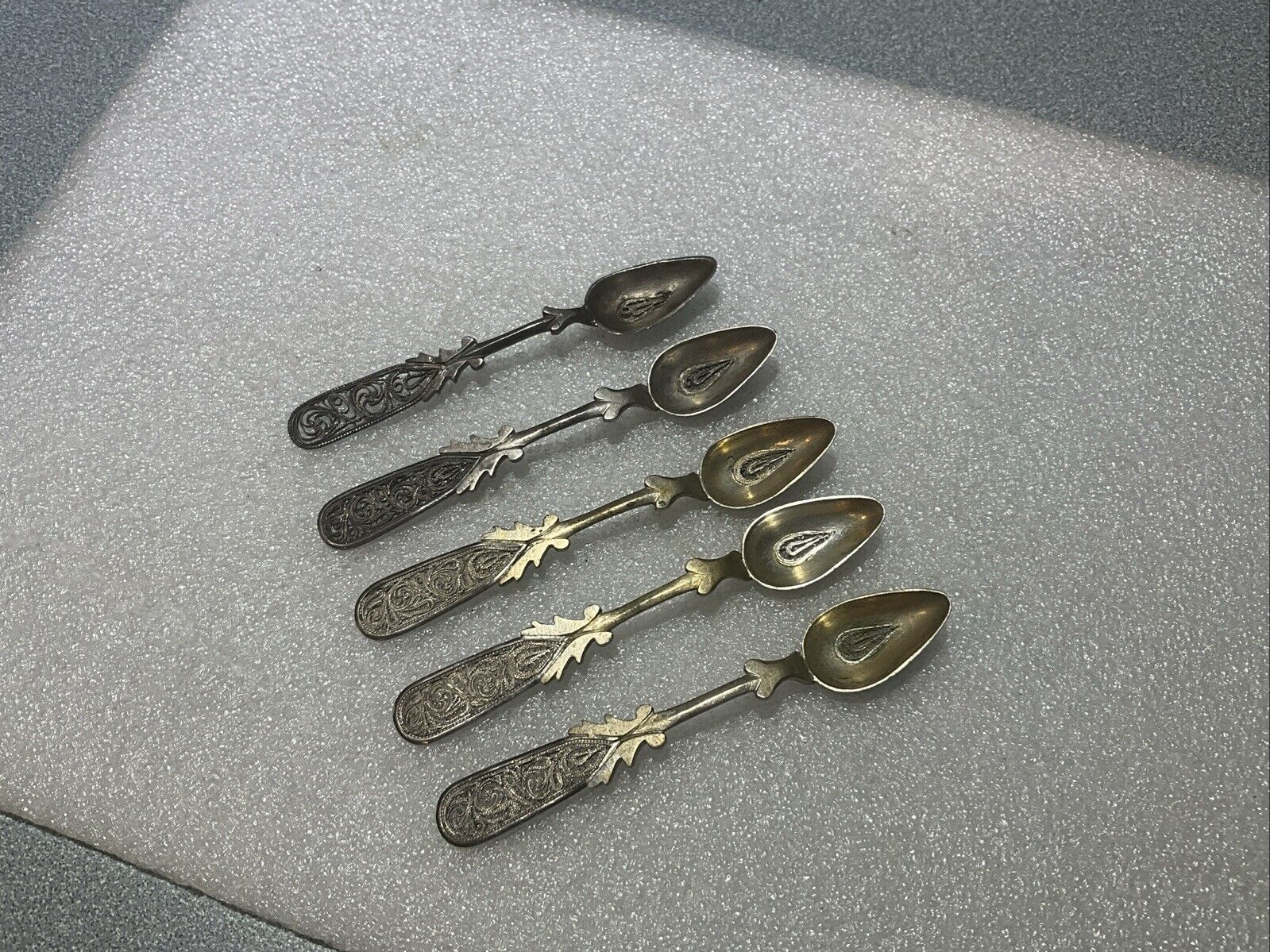 Victorian Sterling Silver Demitasse Spoon Set of 5