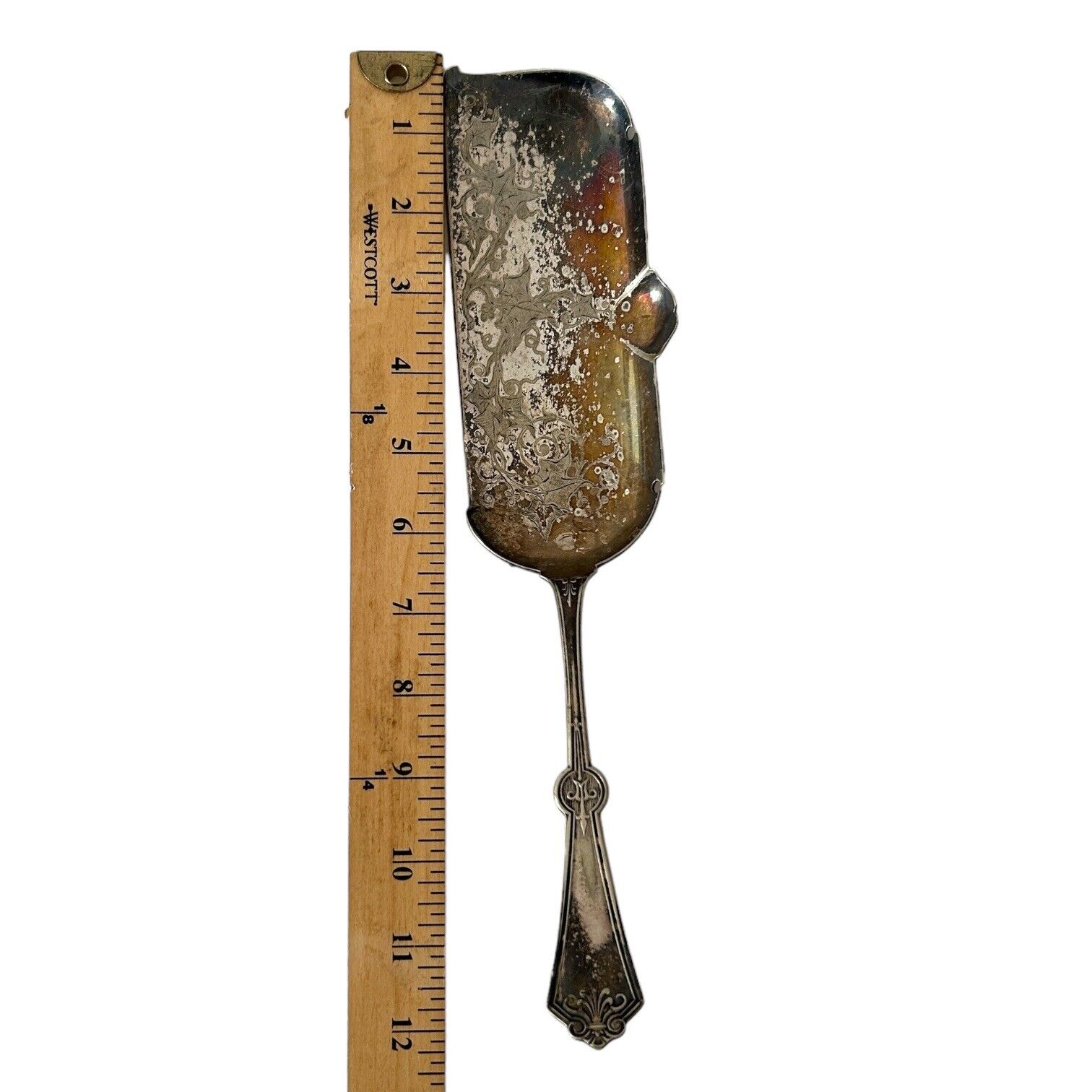 Engraved 1800s Silverplated Crumber by Rogers & Bros