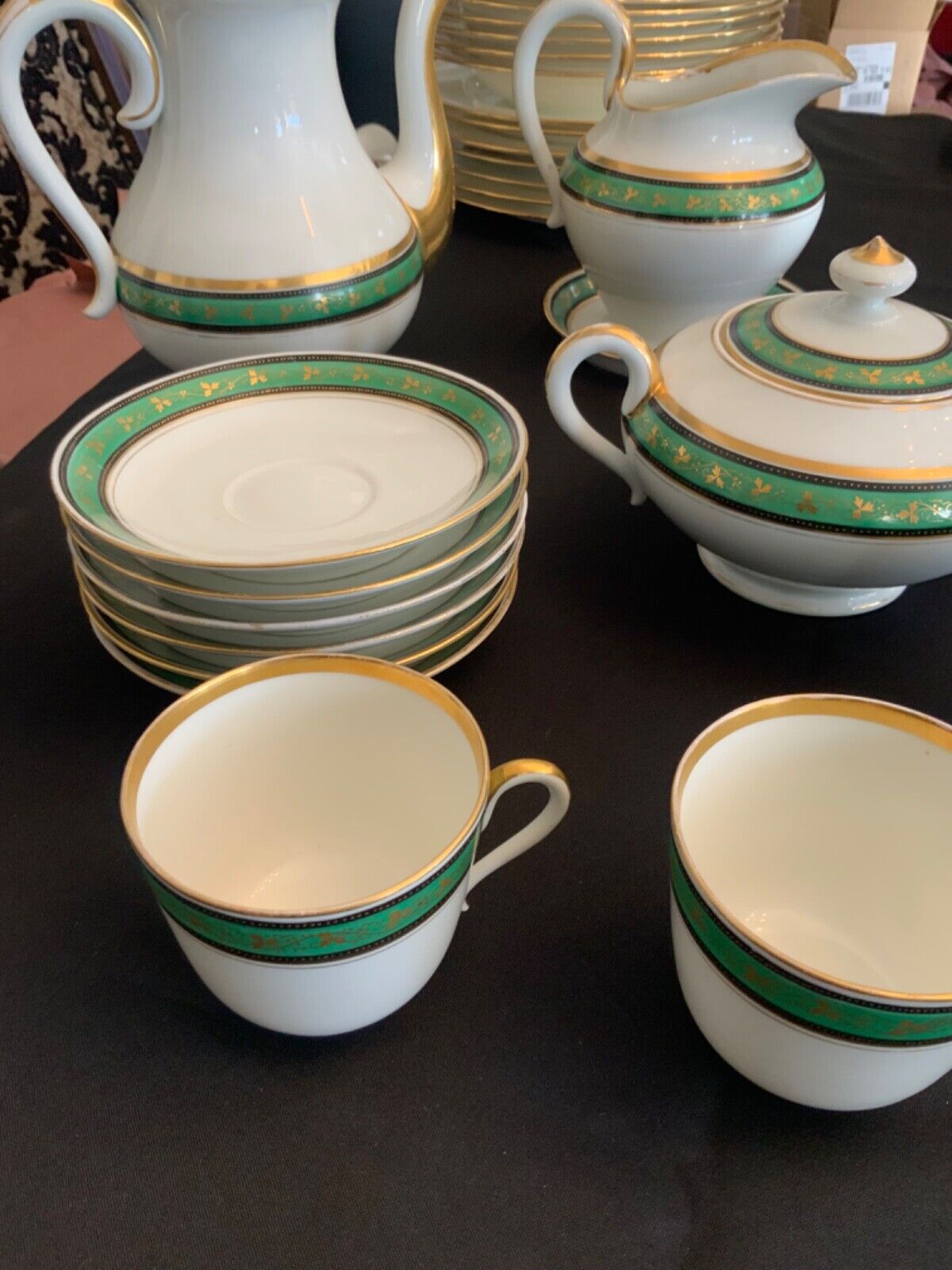 1800s Brown-Westhead Moore Tea Set with Extras