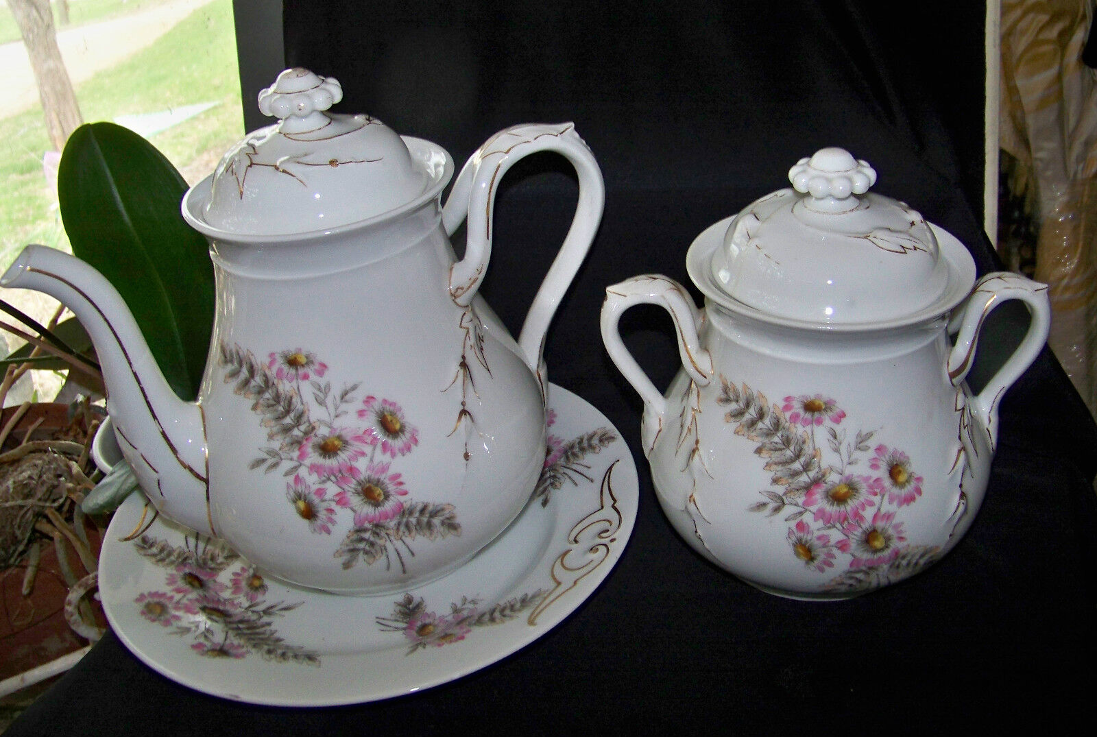 3-Piece Late 1800s Limoges Tea Set
