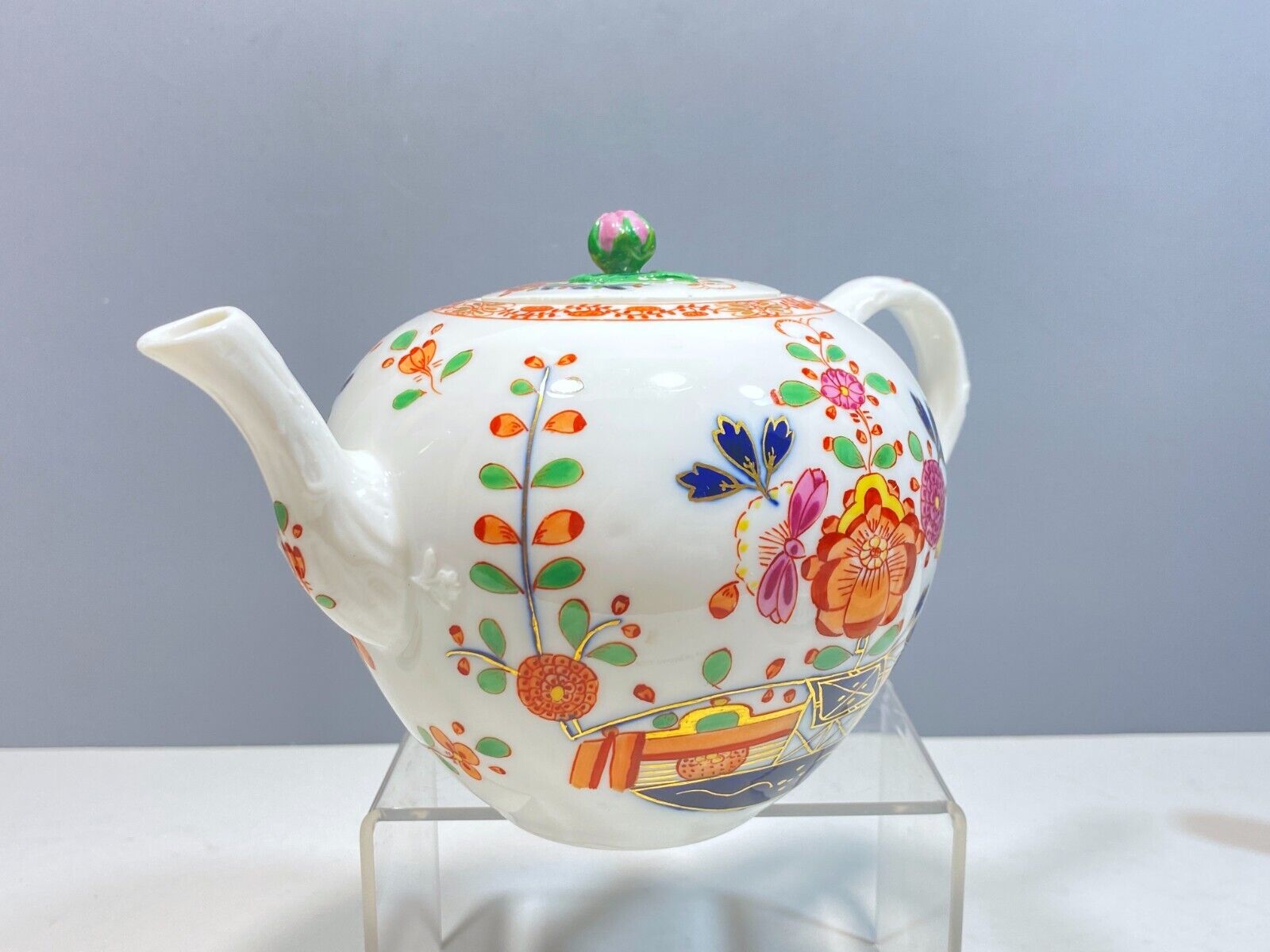 Antique Meissen Tea Service with Asian Design, 7 Pcs