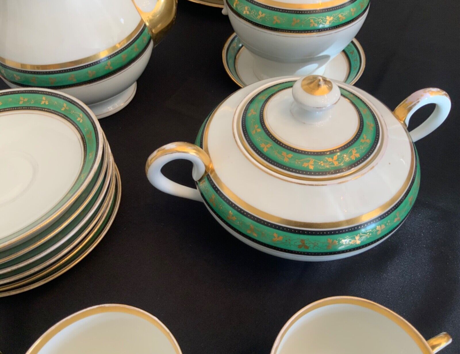 1800s Brown-Westhead Moore Tea Set with Extras