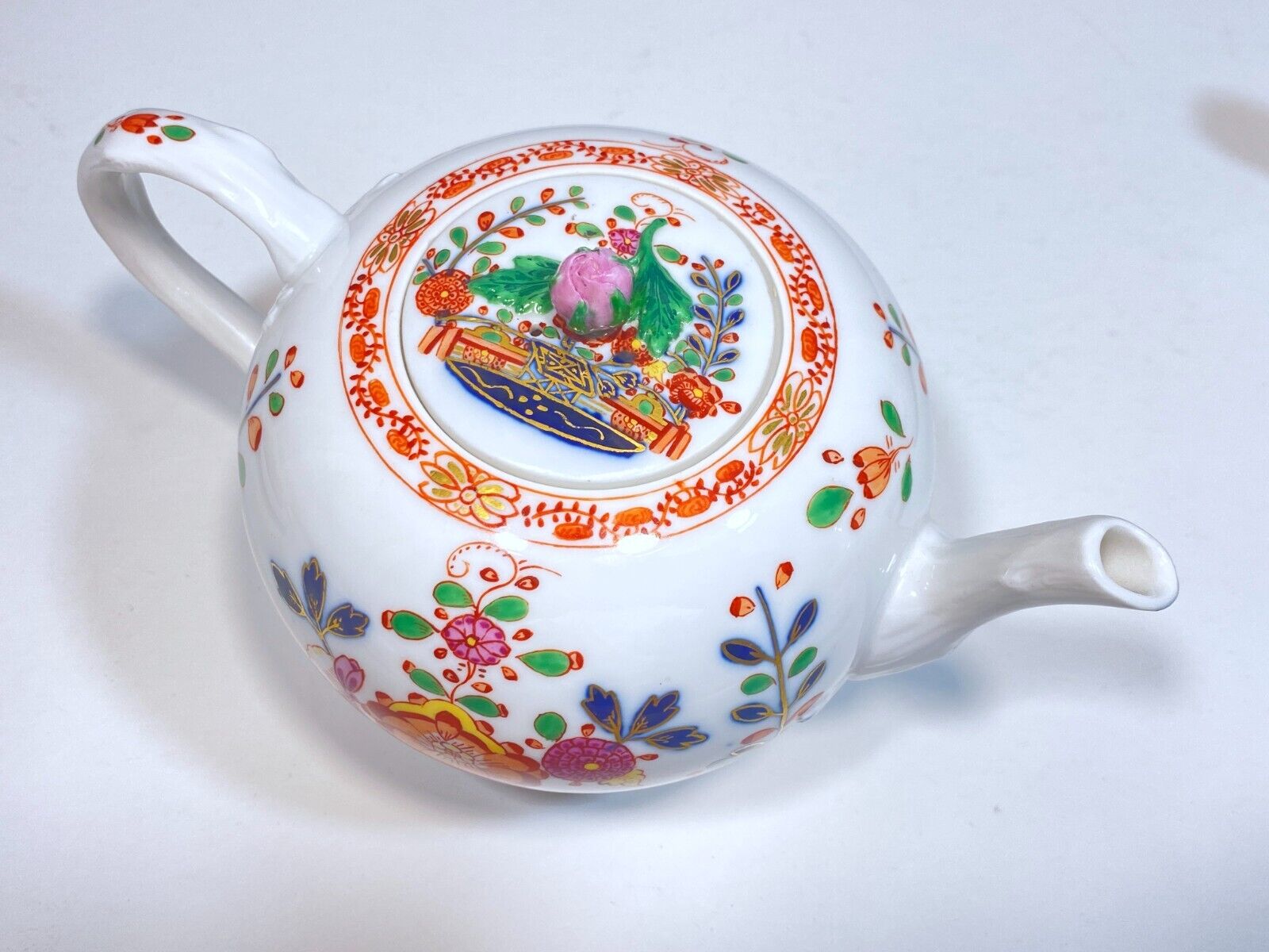 Antique Meissen Tea Service with Asian Design, 7 Pcs