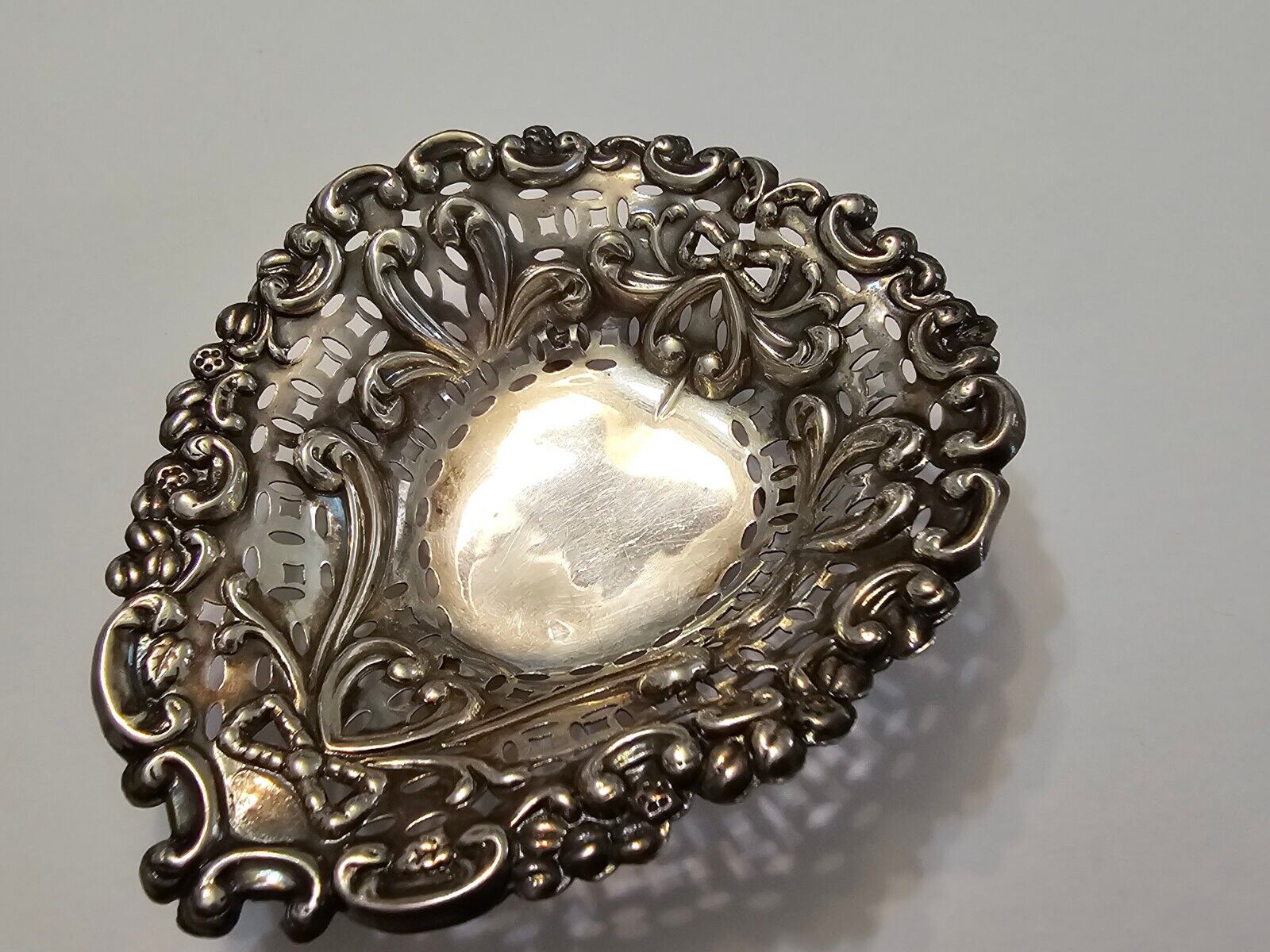 Miller Bros. Sterling Silver Heart Bon Bon Dish