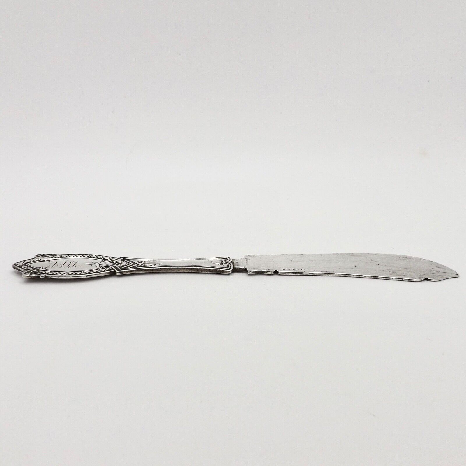 Ornate 1800s Sterling Silver Butter Knife Spreader