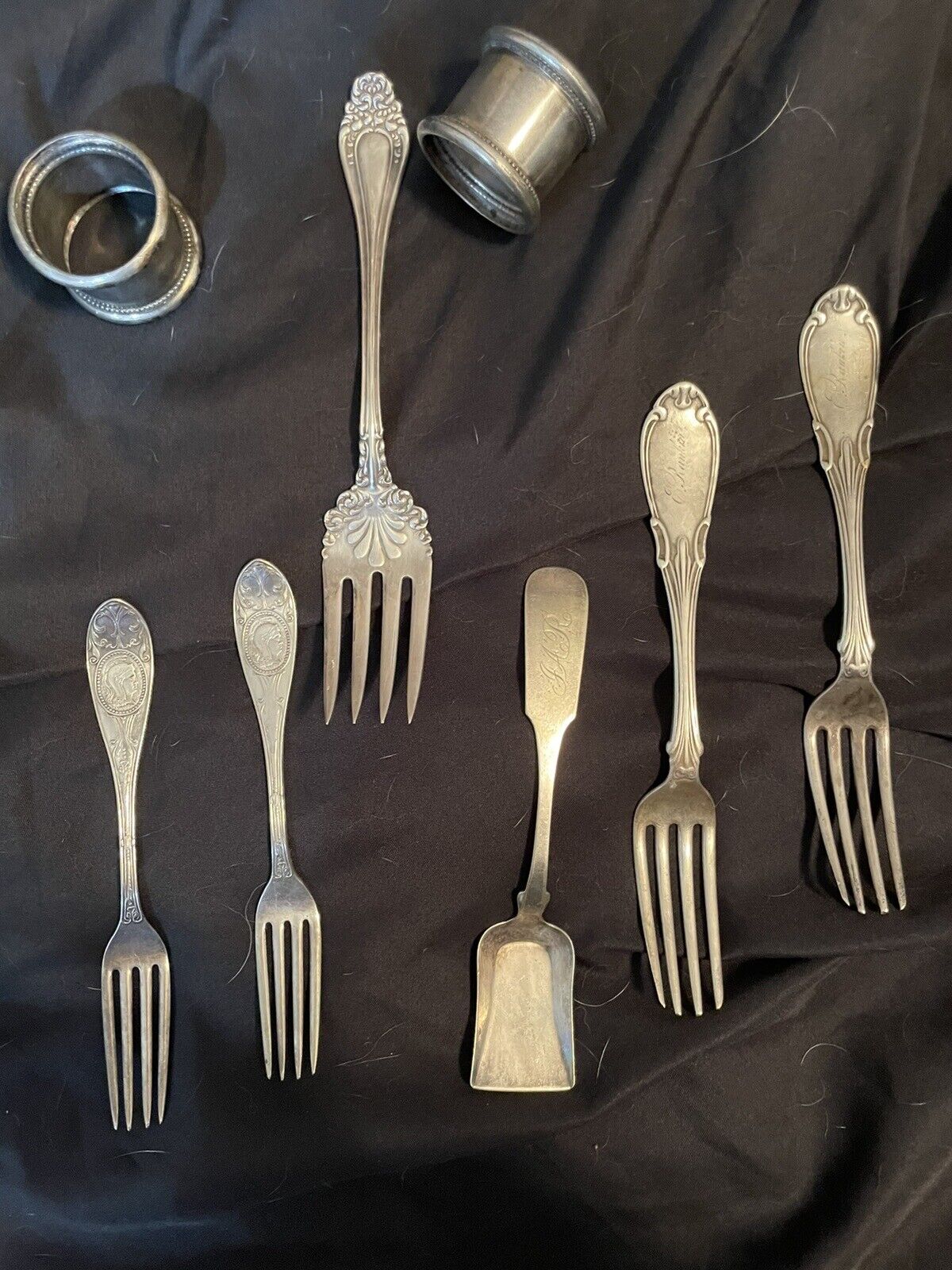 Collection of 8 Antique Silverplate Utensils