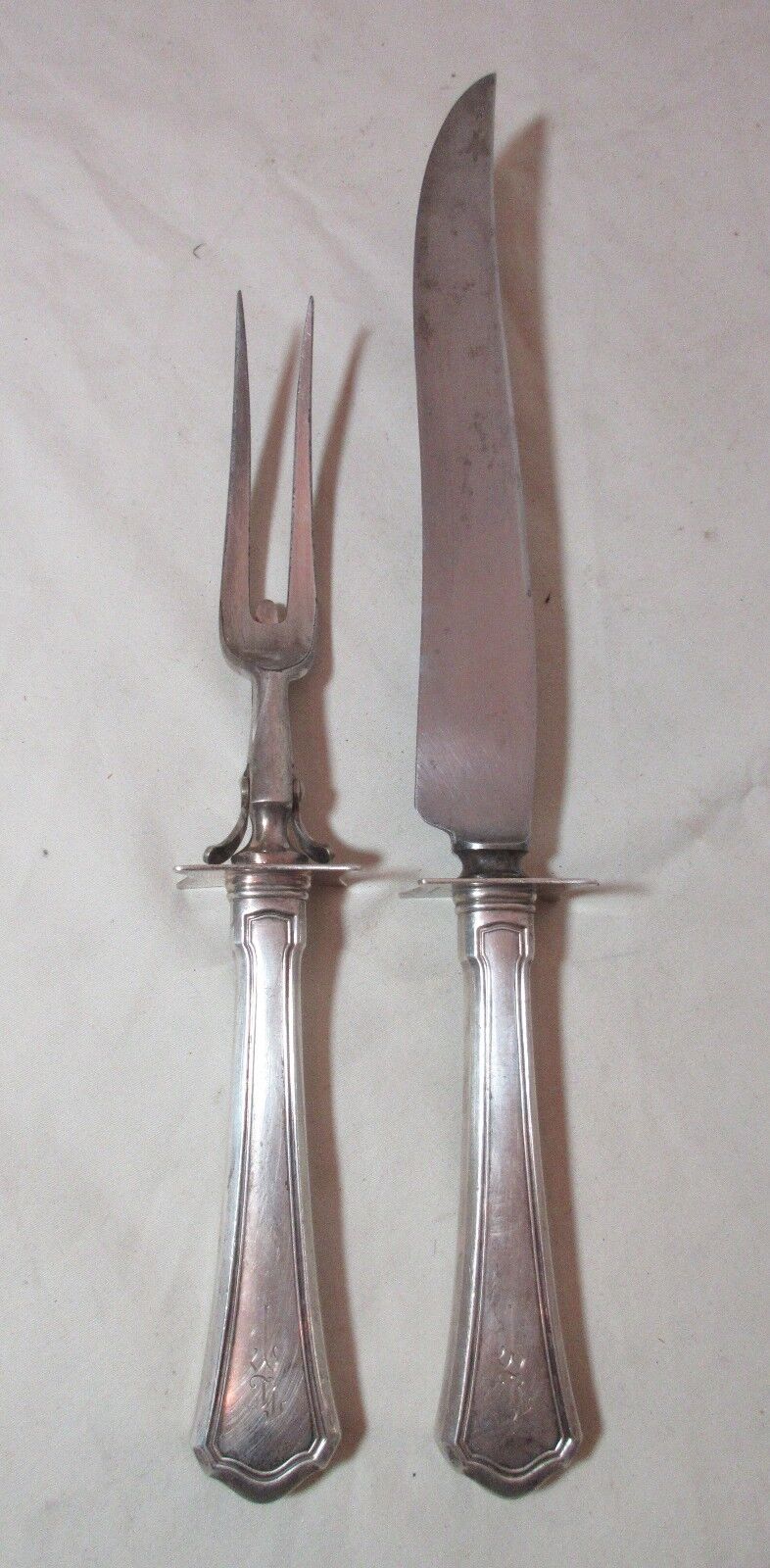1800s RM&S Wallace Sterling Silver Carving Set