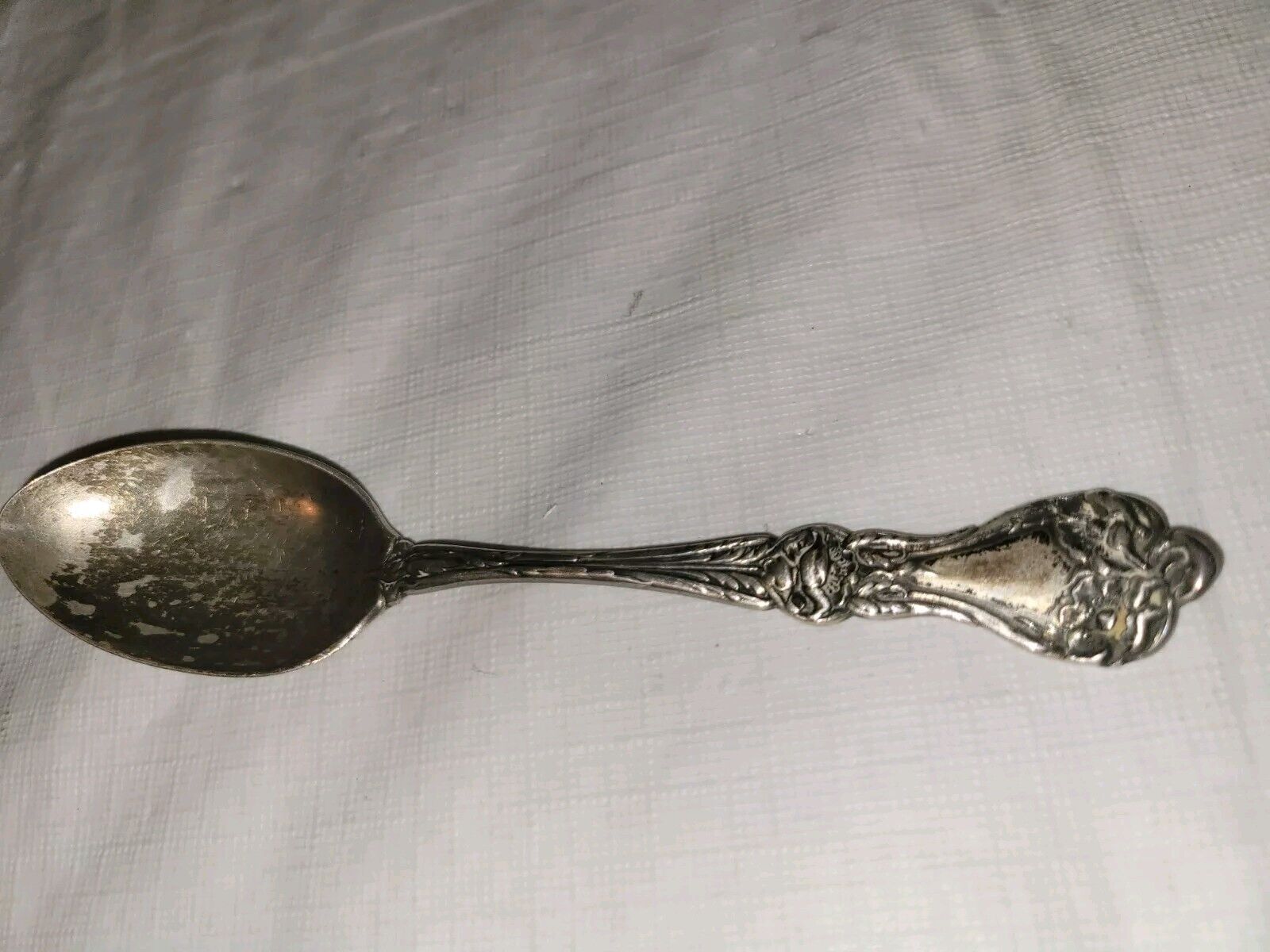 Antique Floral Sterling Silver Spoon by Alvin
