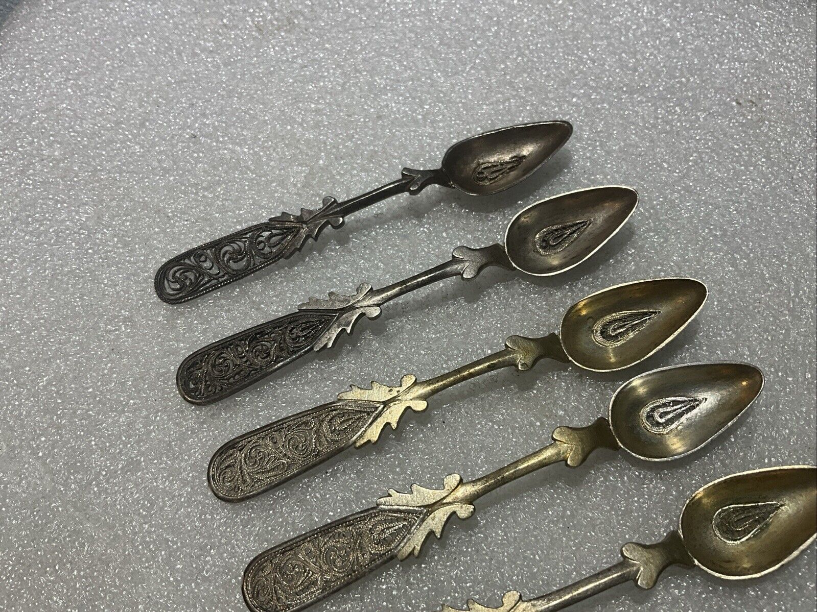 Victorian Sterling Silver Demitasse Spoon Set of 5