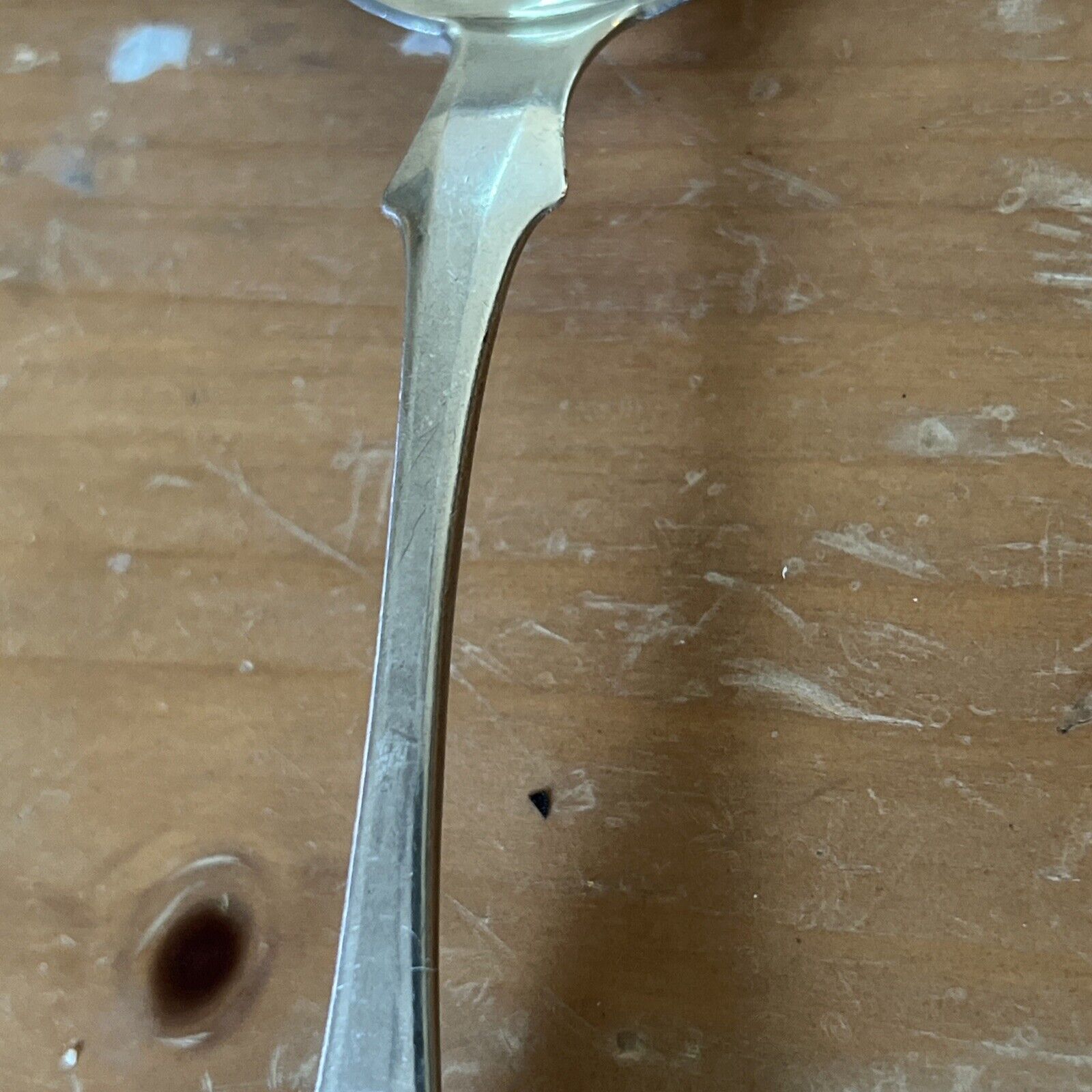 Warrington Co. Antique Coin Silver Serving Spoon