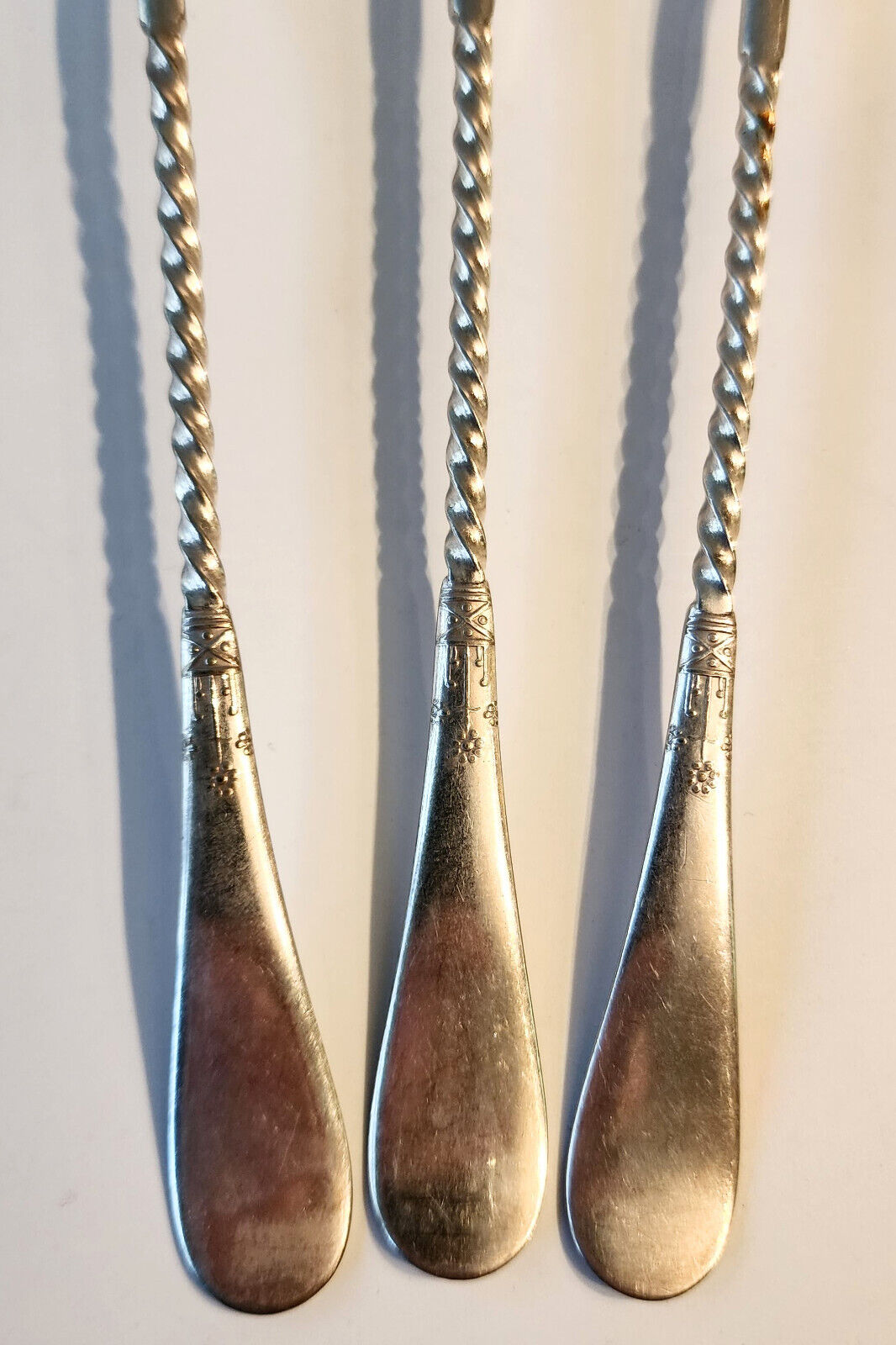 Set of 3 Antique M & B Silver Spoons