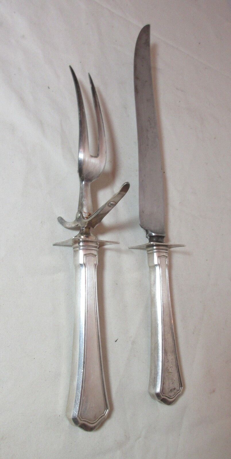 1800s RM&S Wallace Sterling Silver Carving Set