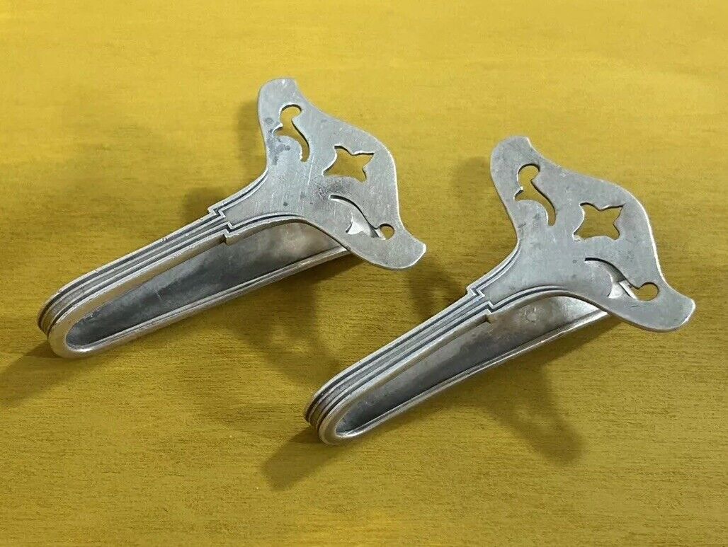 Gorham Sterling Silver Napkin Clip Pair, 1800s