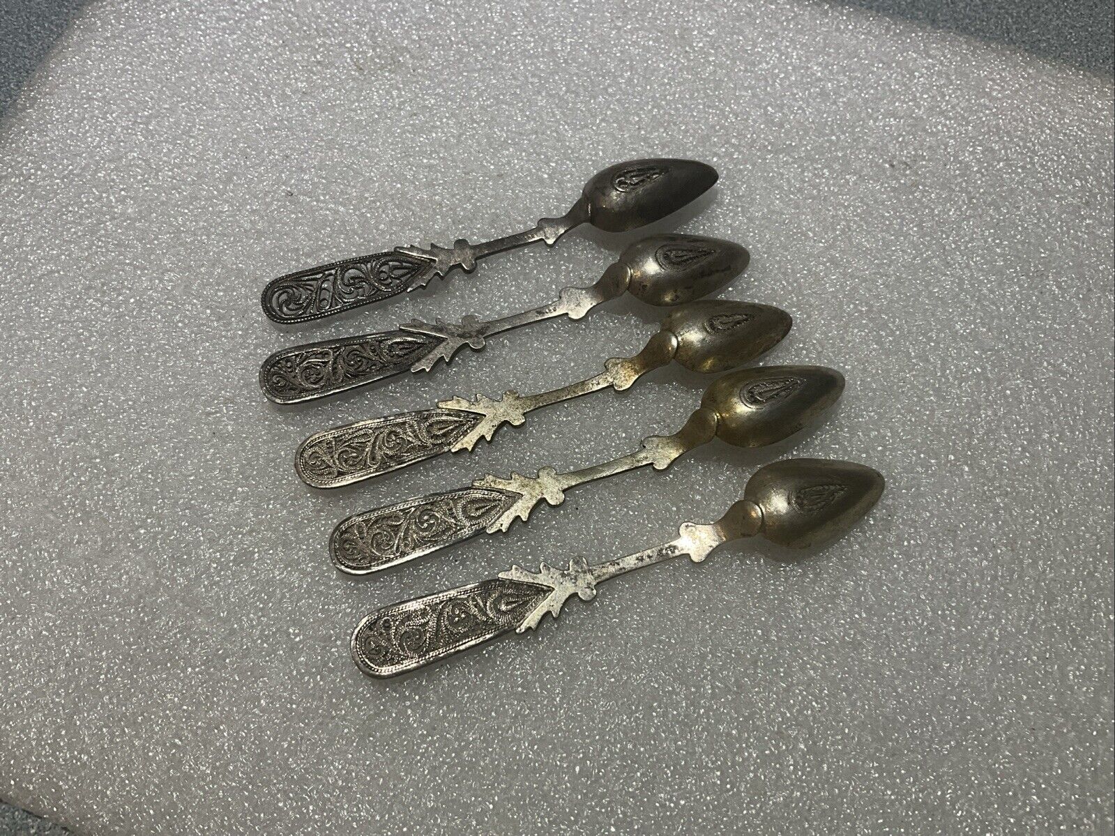 Victorian Sterling Silver Demitasse Spoon Set of 5