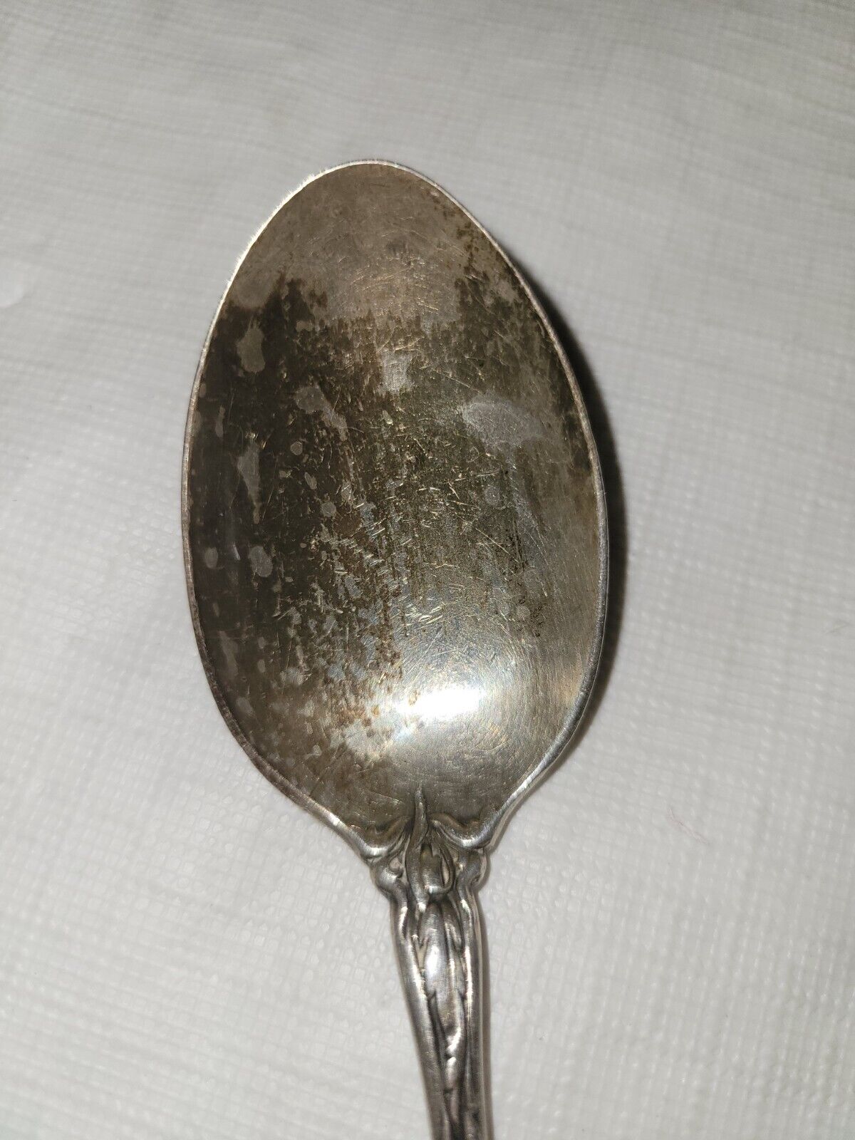 Antique Floral Sterling Silver Spoon by Alvin