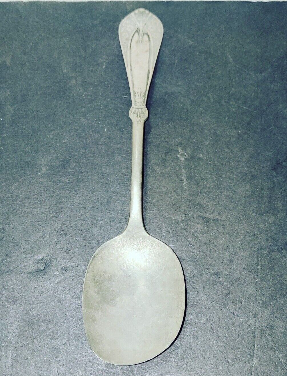 1800s Randall Hall & Co Floral Hammered Spoon
