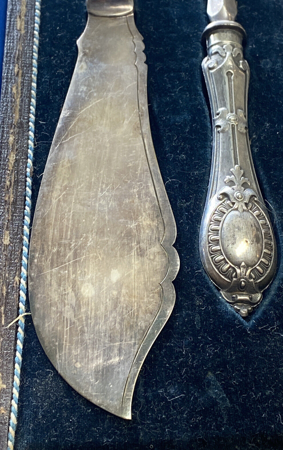 Victorian Silverplate Fish Knife and Fork Set