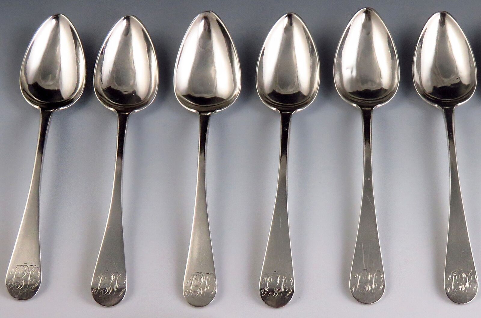 Antique Joseph Rice Coin Silver Spoons Set
