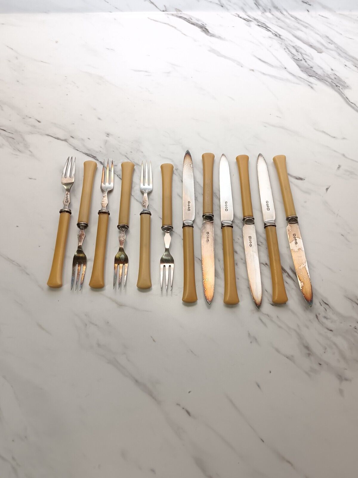 1800s James Dixon Ivorine Flatware Set