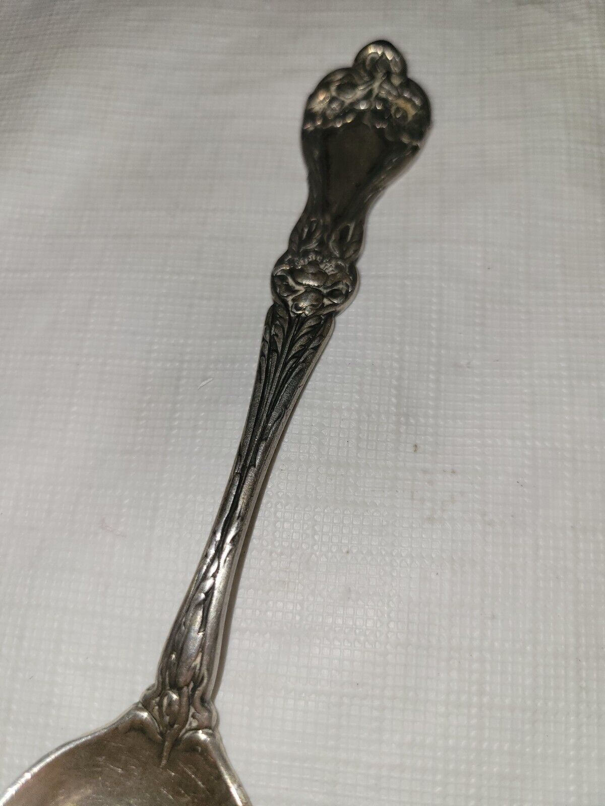 Antique Floral Sterling Silver Spoon by Alvin