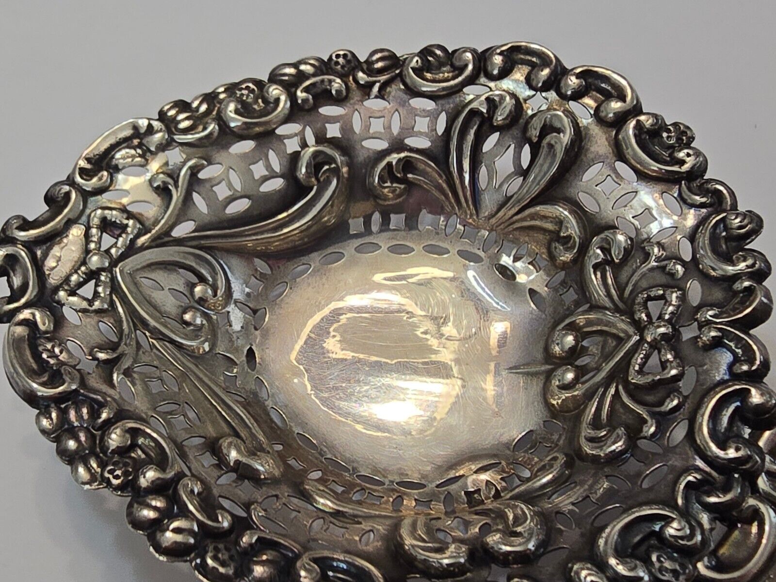 Miller Bros. Sterling Silver Heart Bon Bon Dish