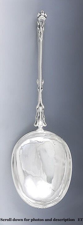Antique Dutch Silver Spoon with Paw Fork Handle