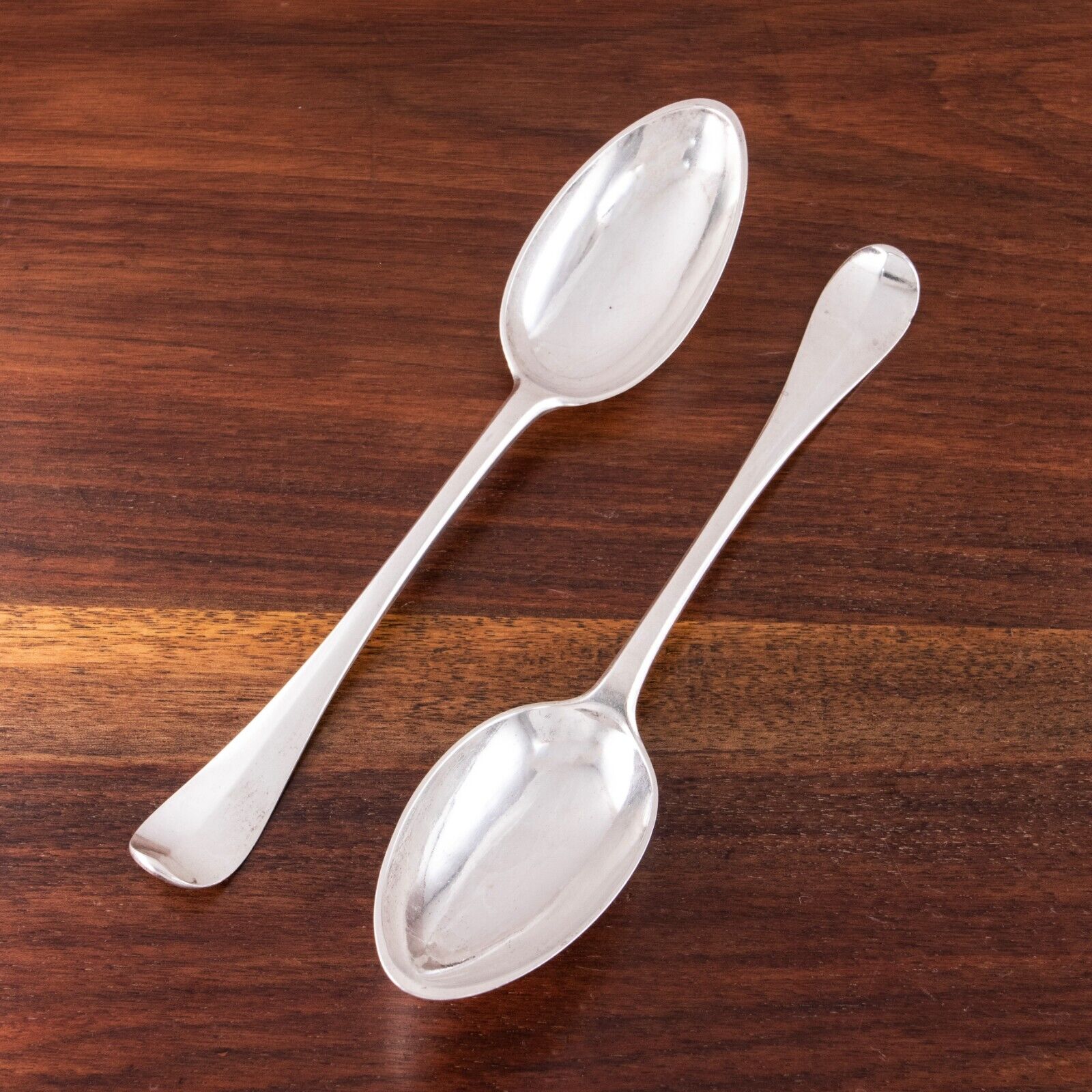 Antique Dutch 875 Silver Serving Spoons Set
