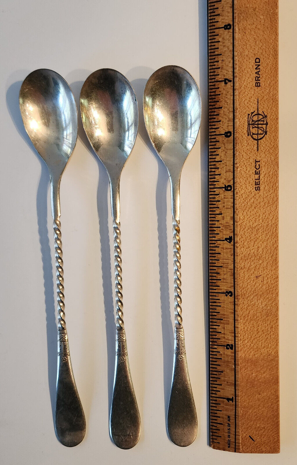 Set of 3 Antique M & B Silver Spoons