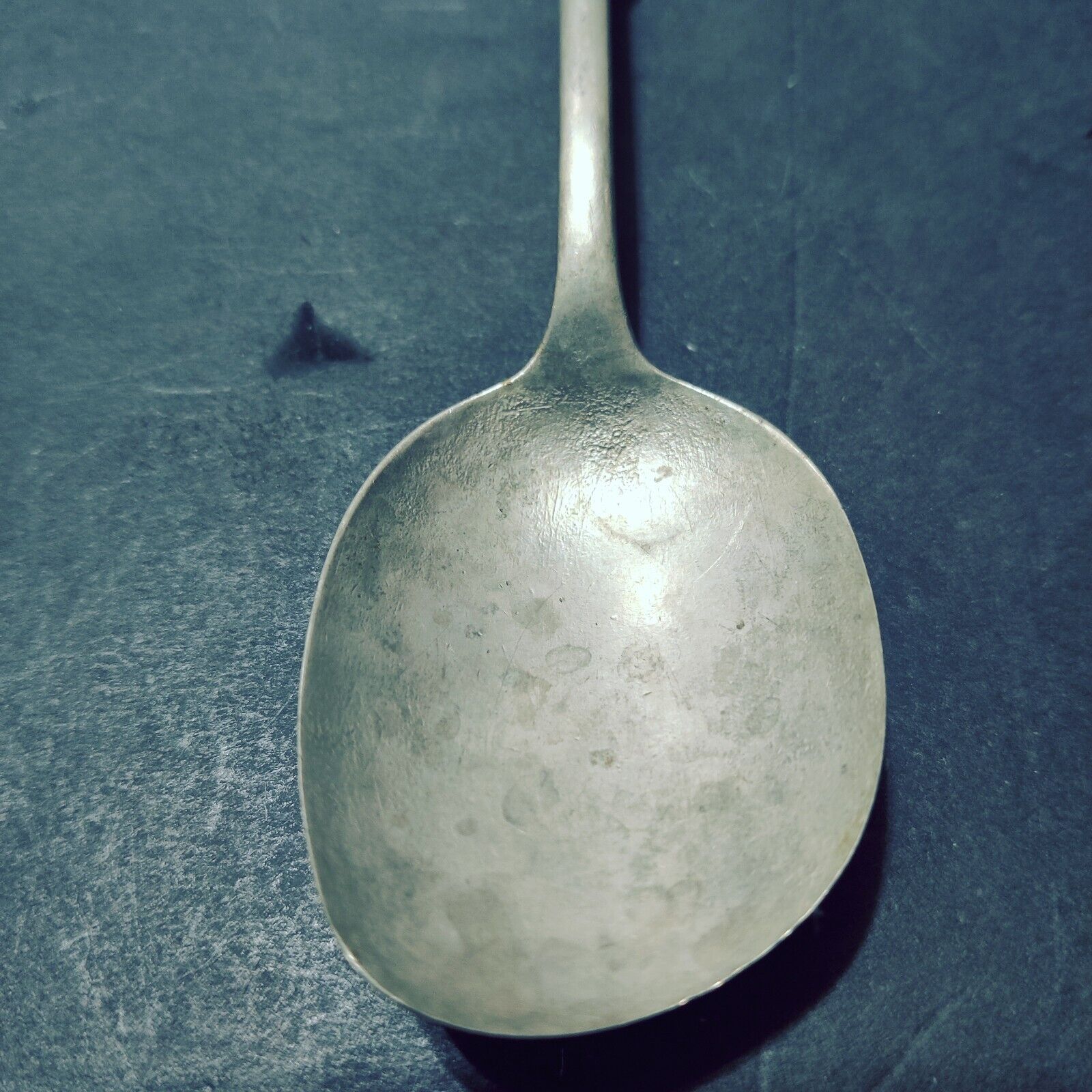 1800s Randall Hall & Co Floral Hammered Spoon