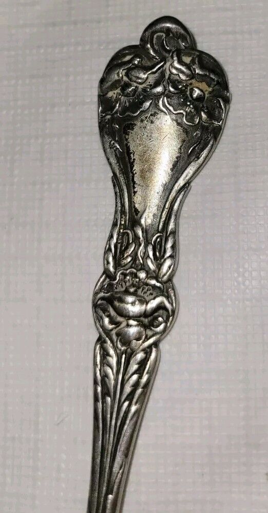 Antique Floral Sterling Silver Spoon by Alvin
