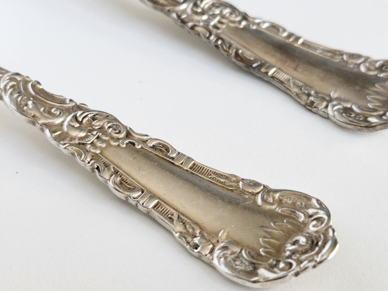 Pair of Vintage Wm Rogers Ornate Silver Spoons