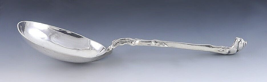 Antique Dutch Silver Spoon with Paw Fork Handle