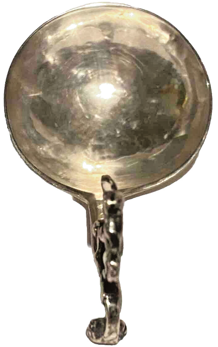 Dutch 1800s Signed 800 Silver Tea Caddy Spoon