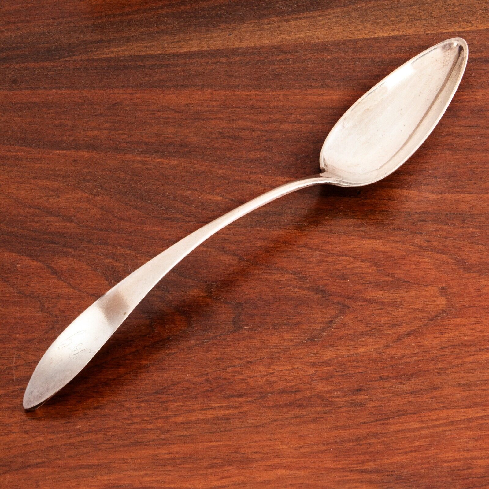 18th Century Altman Silver Serving Spoon, Pointed End
