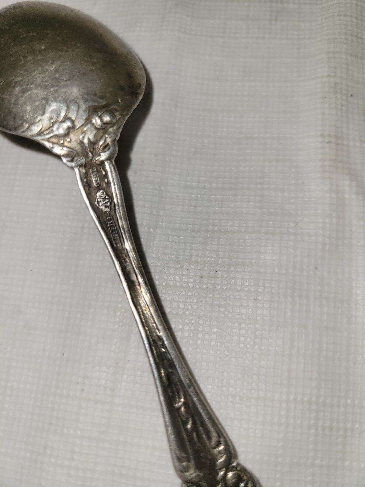 Antique Floral Sterling Silver Spoon by Alvin
