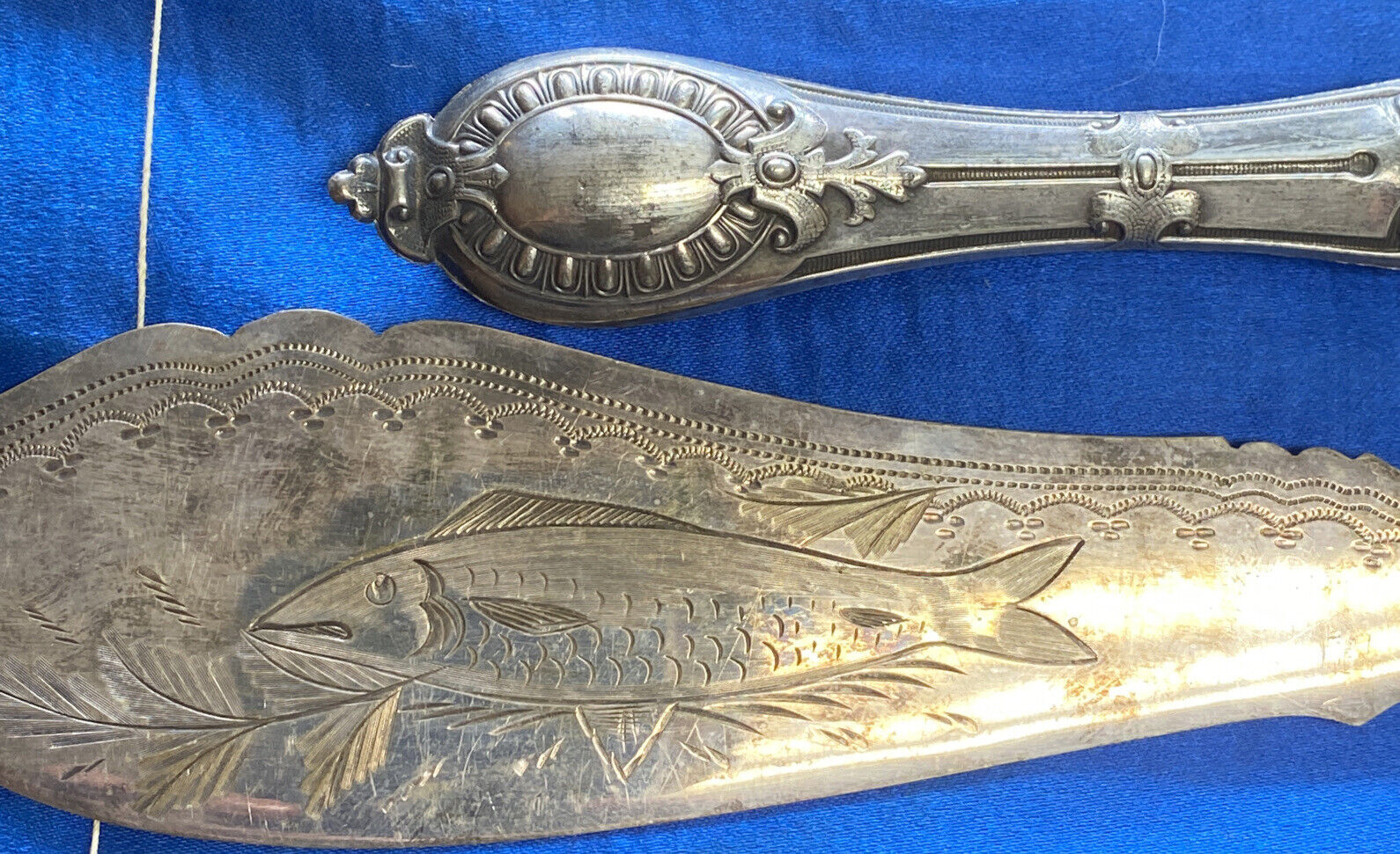 Victorian Silverplate Fish Knife and Fork Set