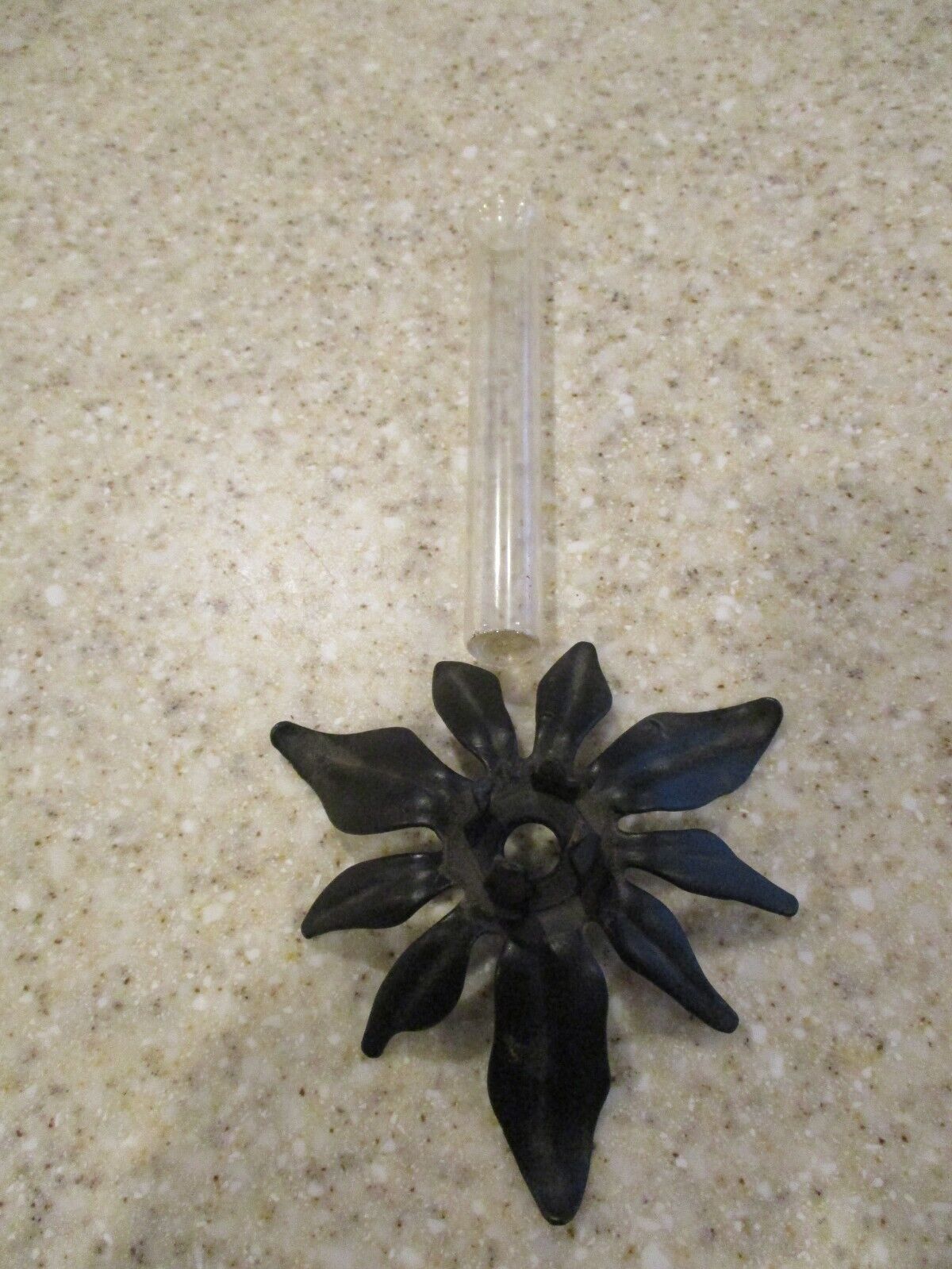 Vintage Rare Glass Test Tube Bud Vase & Stand