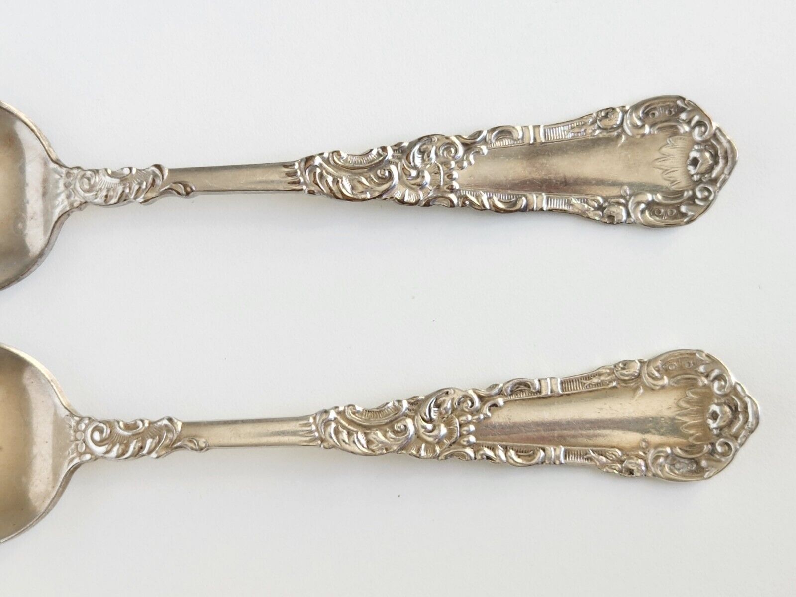 Pair of Vintage Wm Rogers Ornate Silver Spoons