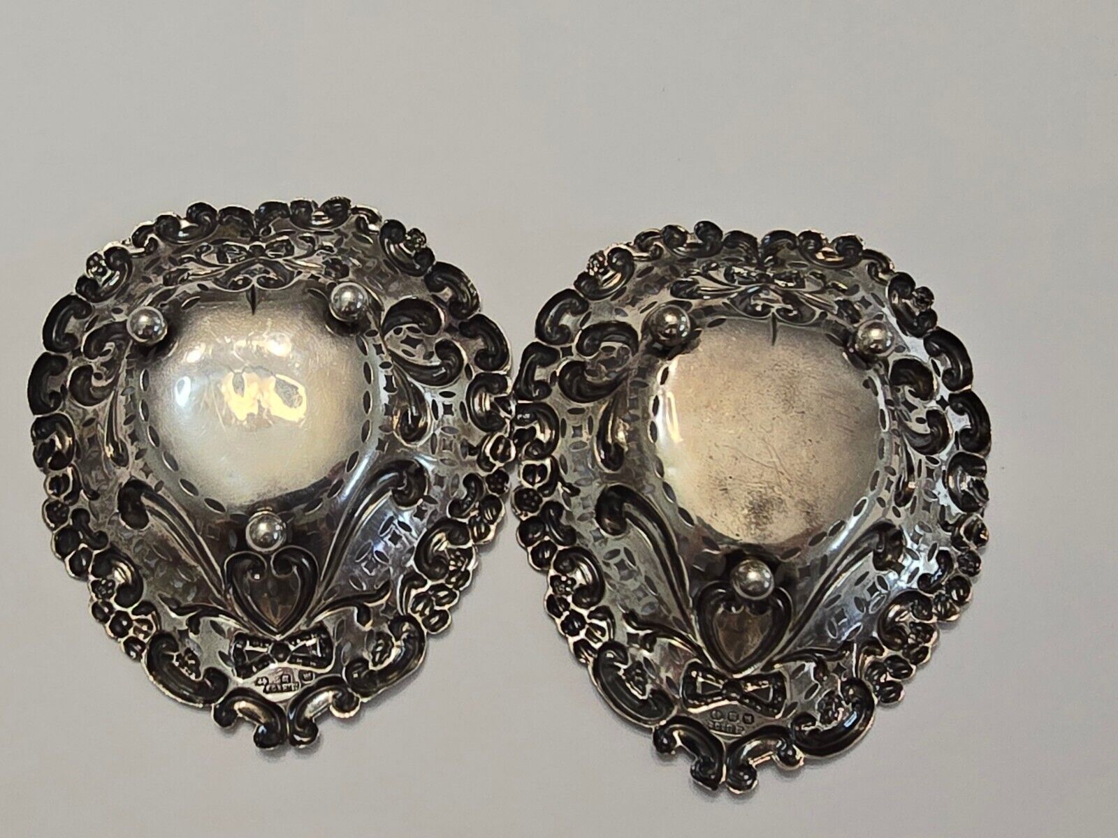 Miller Bros. Sterling Silver Heart Bon Bon Dish