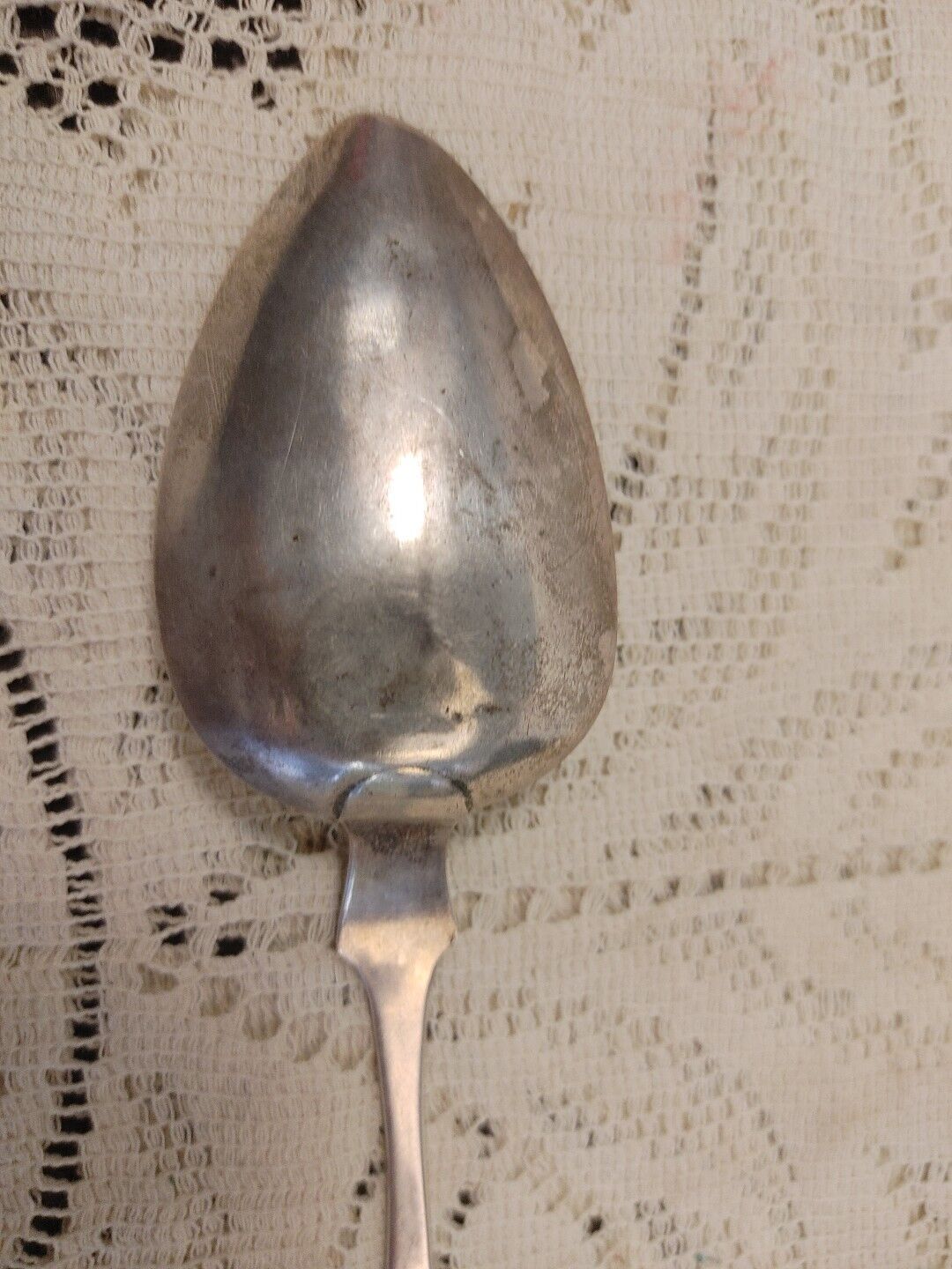 R & W Wilson 8.75" Silver Serving Spoon
