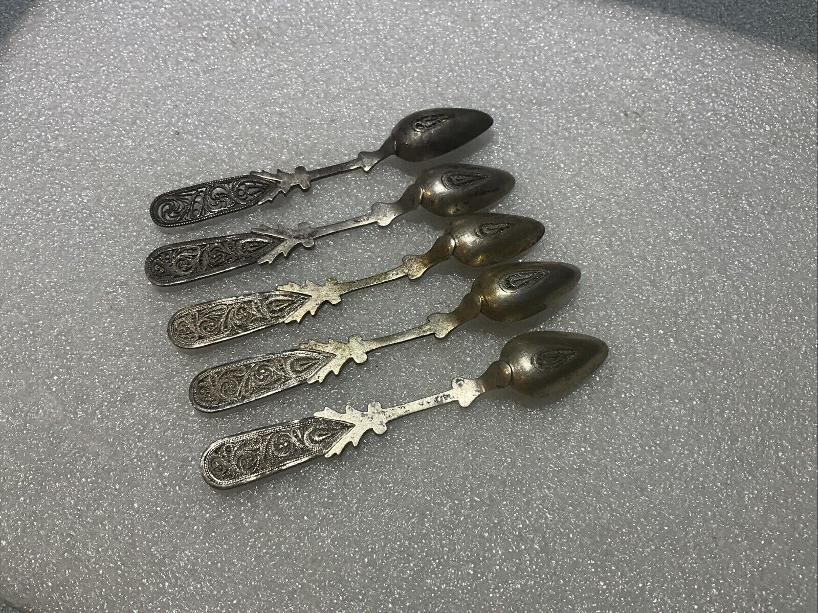 Victorian Sterling Silver Demitasse Spoon Set of 5