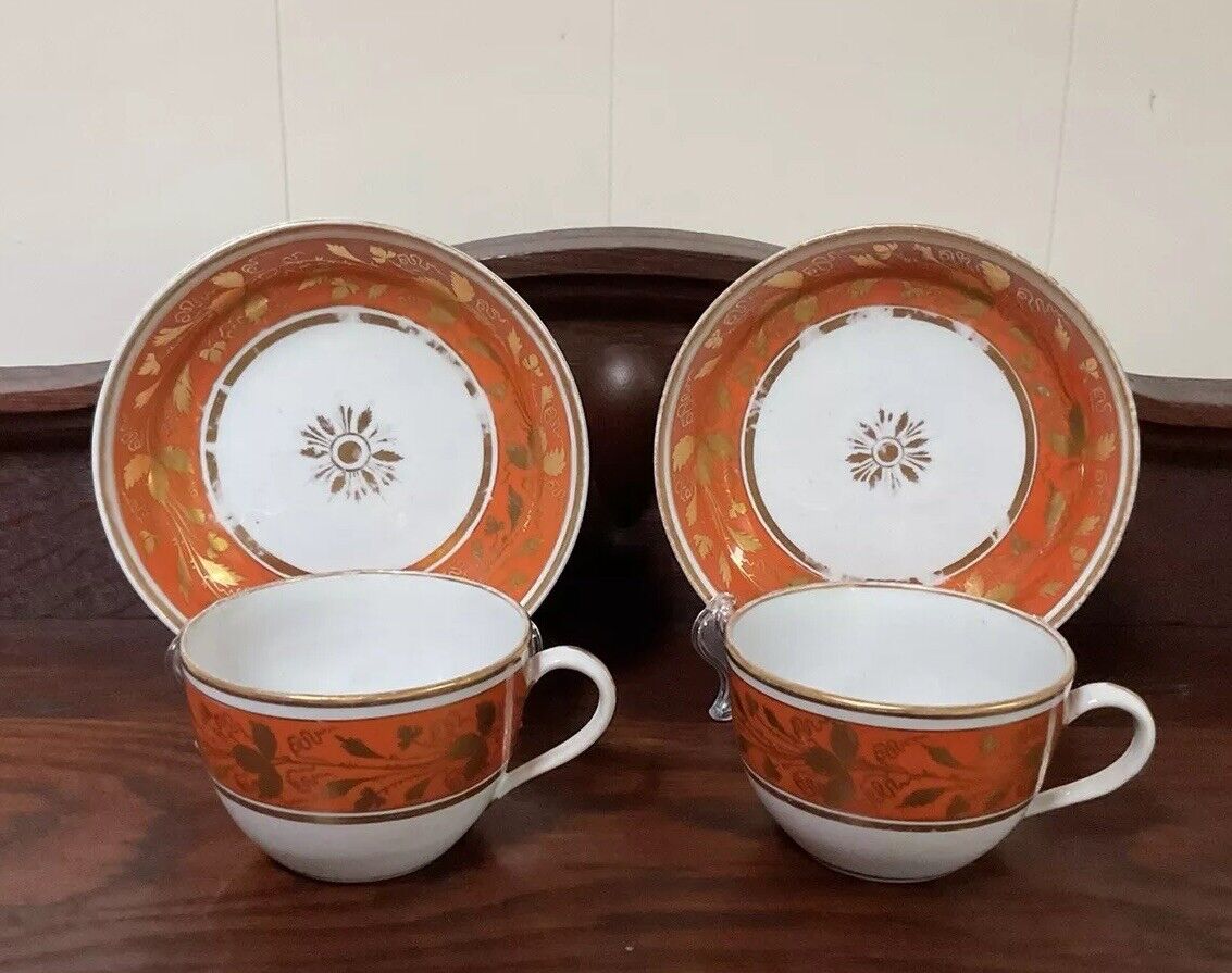 Antique c1800 New Hall Porcelain Teacup Set