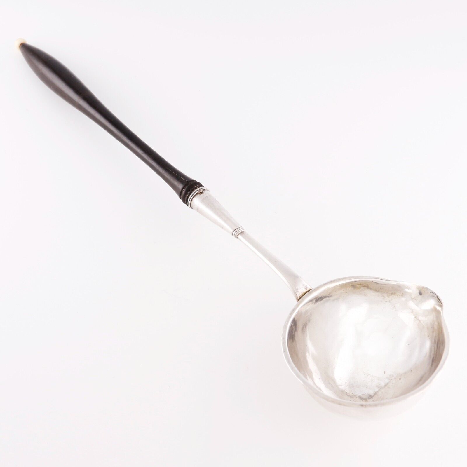 Antique 18th Century German Silver Soup Ladle