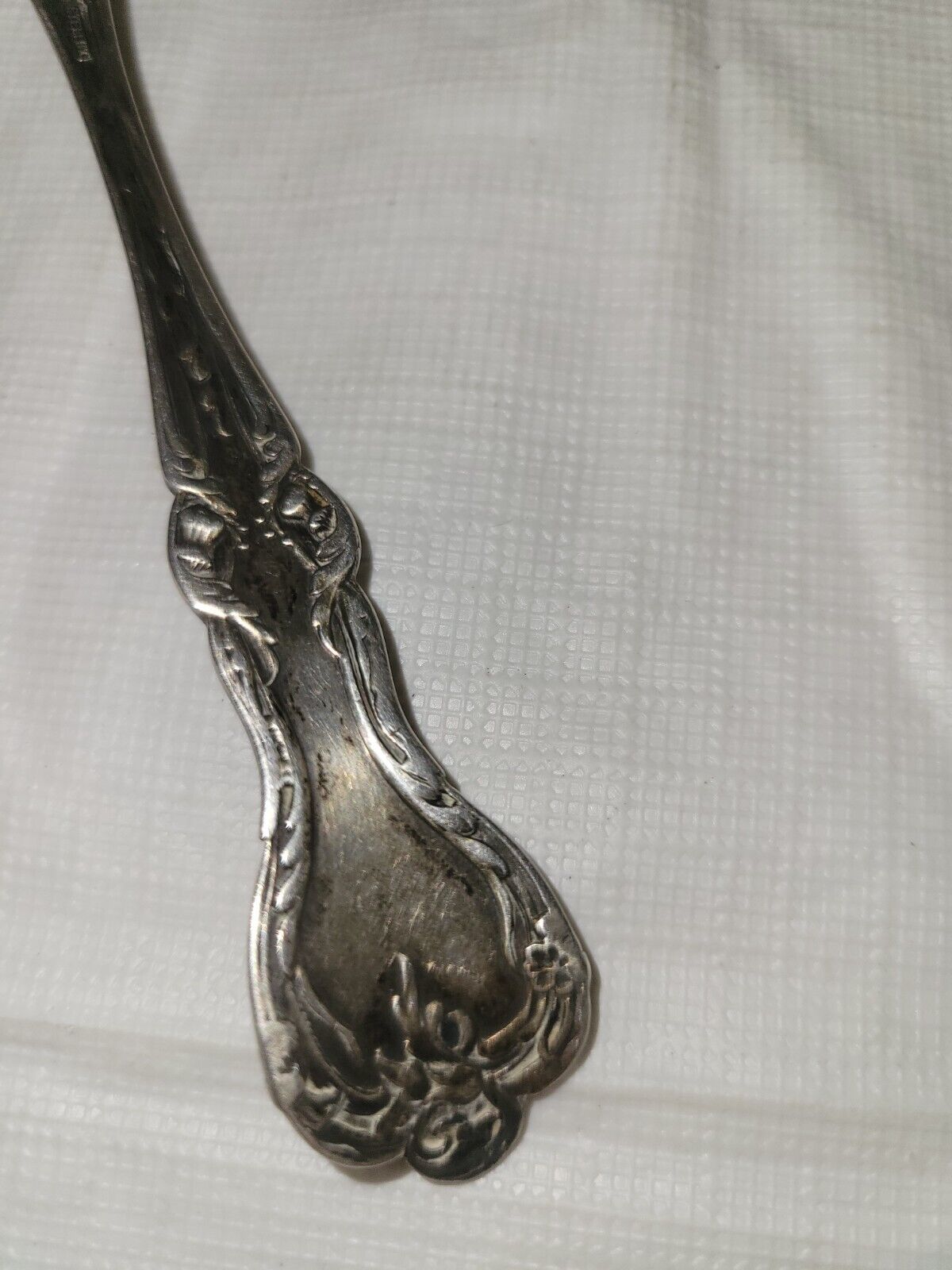 Antique Floral Sterling Silver Spoon by Alvin