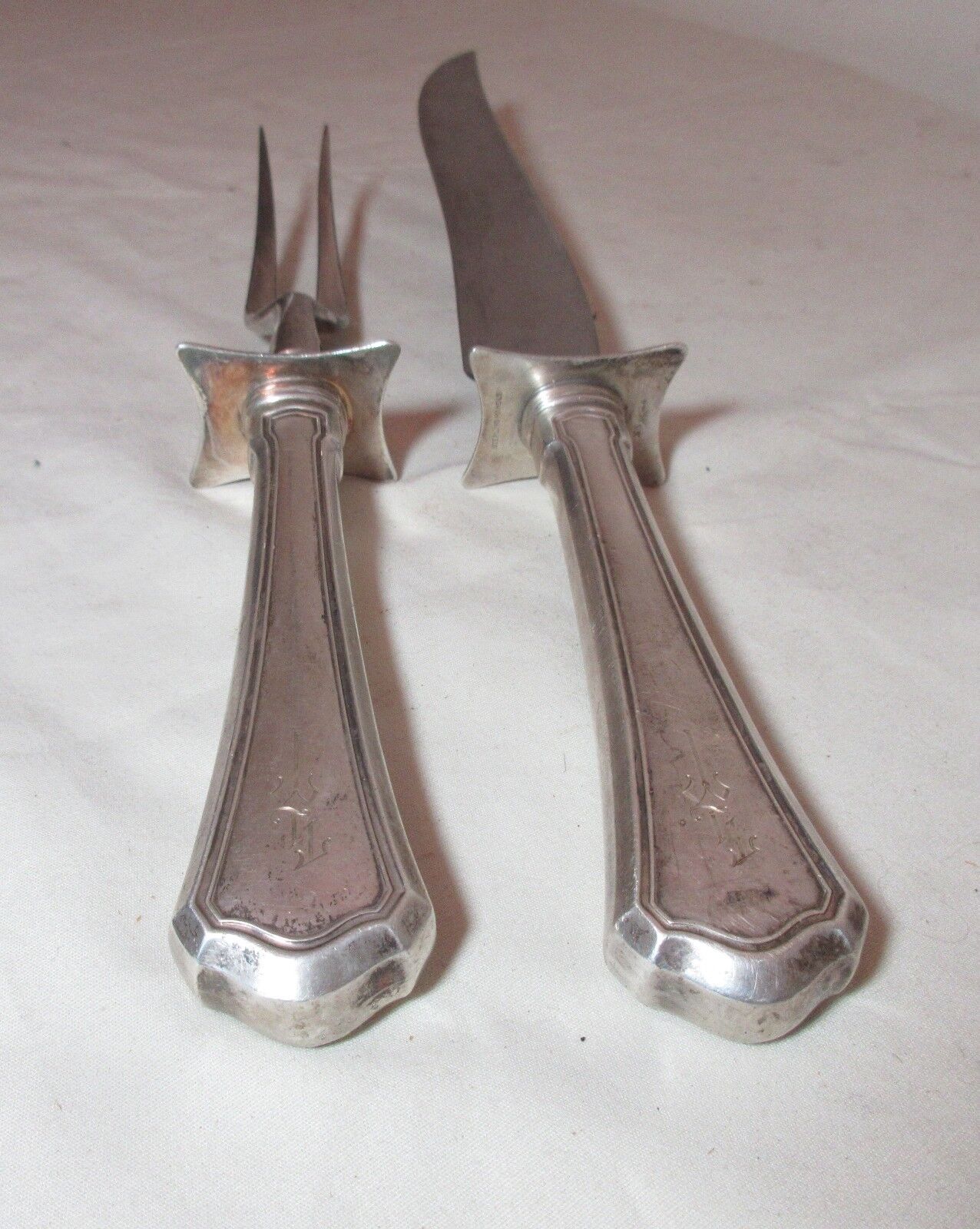 1800s RM&S Wallace Sterling Silver Carving Set