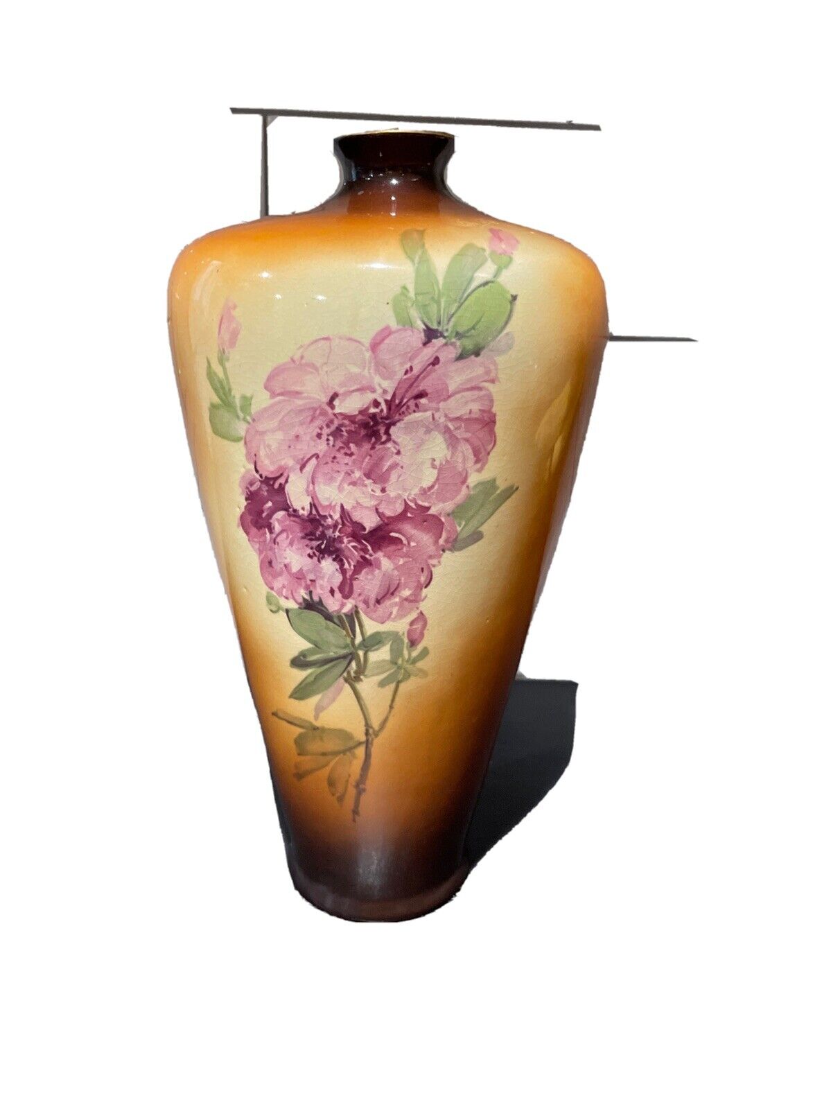 Antique 11.5" Warwick Ioga Floral Vase