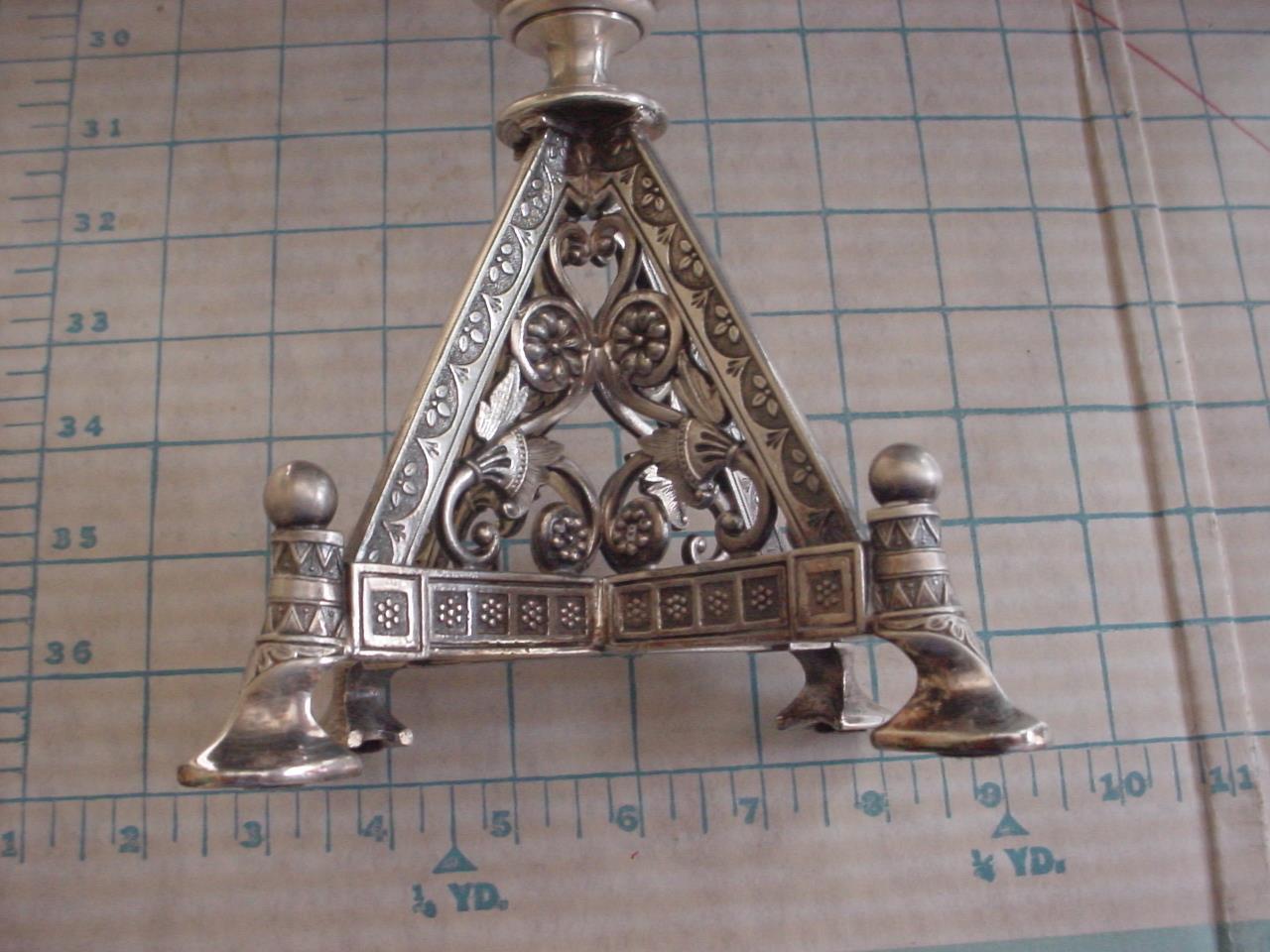 1800s Etched Bird Centerpiece Stand with Motif