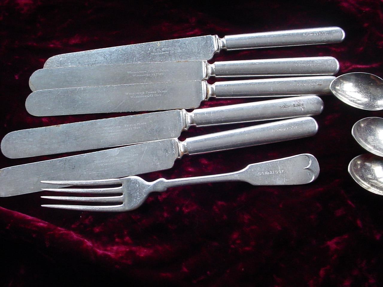 1800s I.O.O.F Flatware Set by R.H. White
